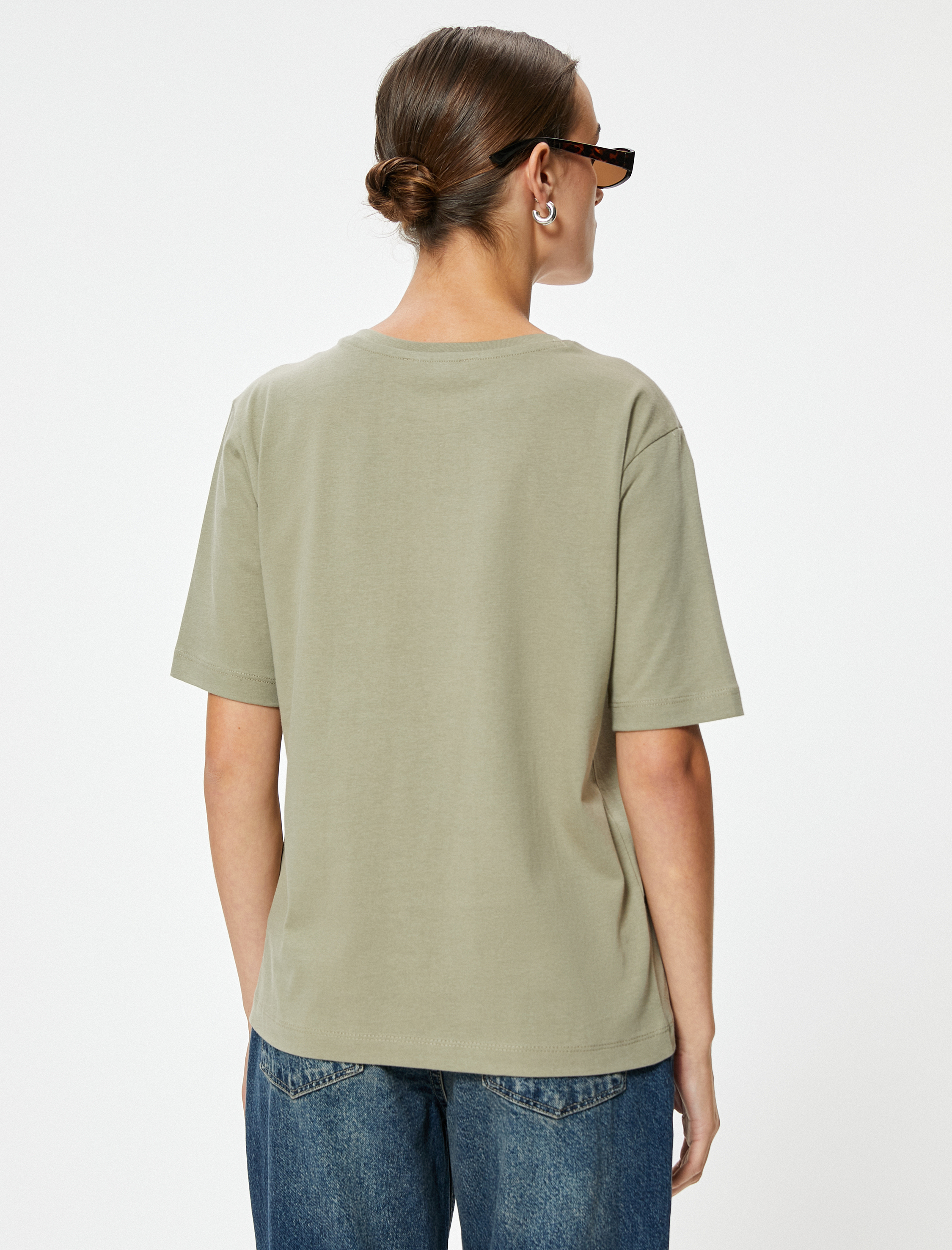   Basic Tişört Bisiklet Yaka Kısa Kollu