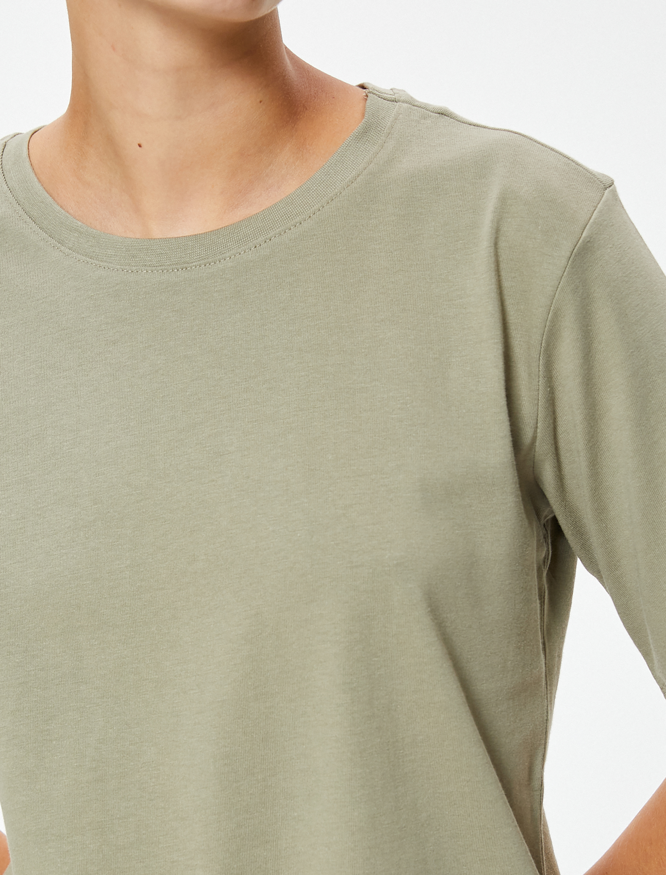   Basic Tişört Bisiklet Yaka Kısa Kollu