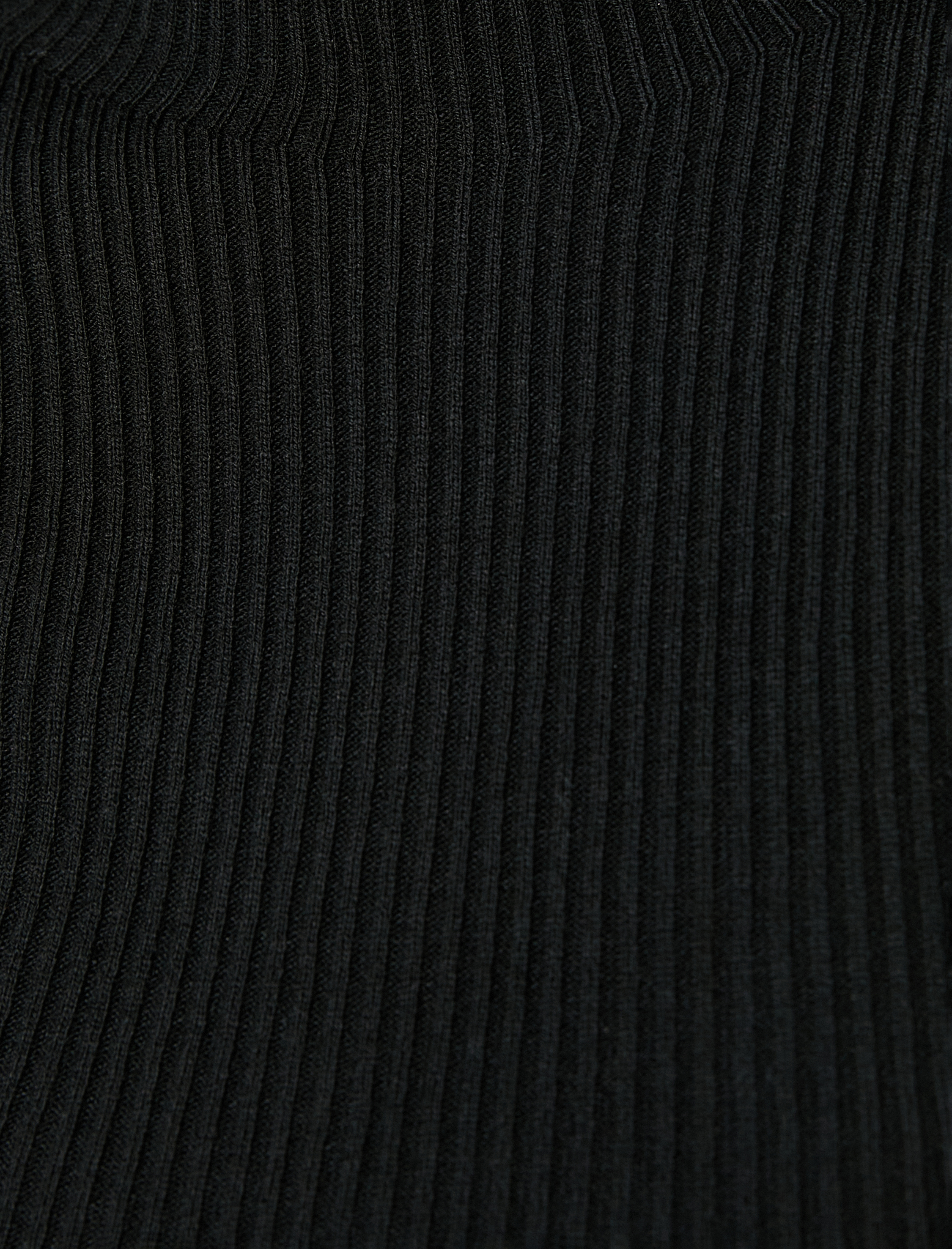   Kalem Triko Elbise Mini Boy Kısa Kollu Dik Yaka Fitilli