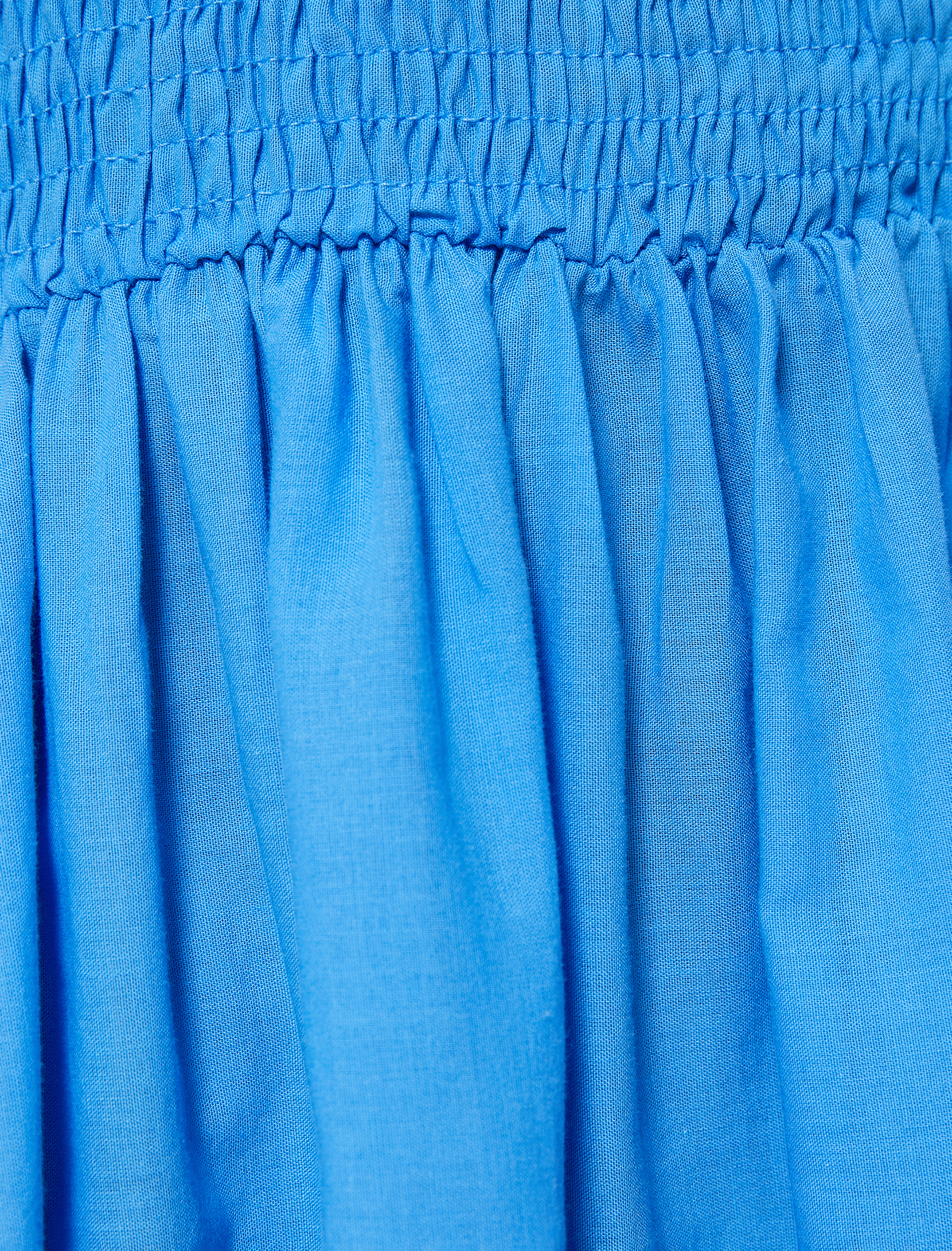   Askılı Midi Boy Fisto Elbise Fırfırlı Gipeli Pamuklu