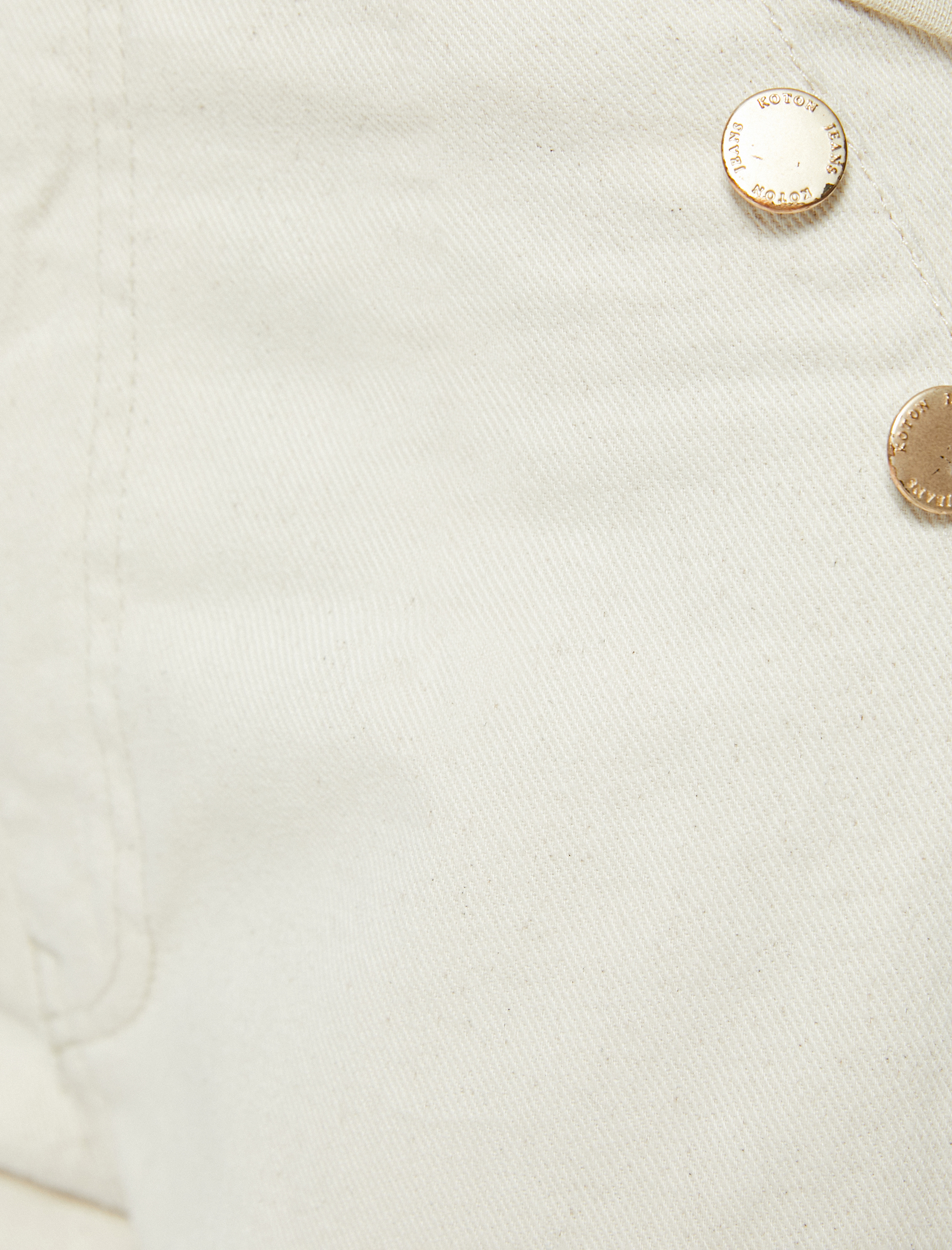   Crop Geniş Paça Kot Pantolon Yüksek Bel Düğmeli - Bianca Wide Leg Jean