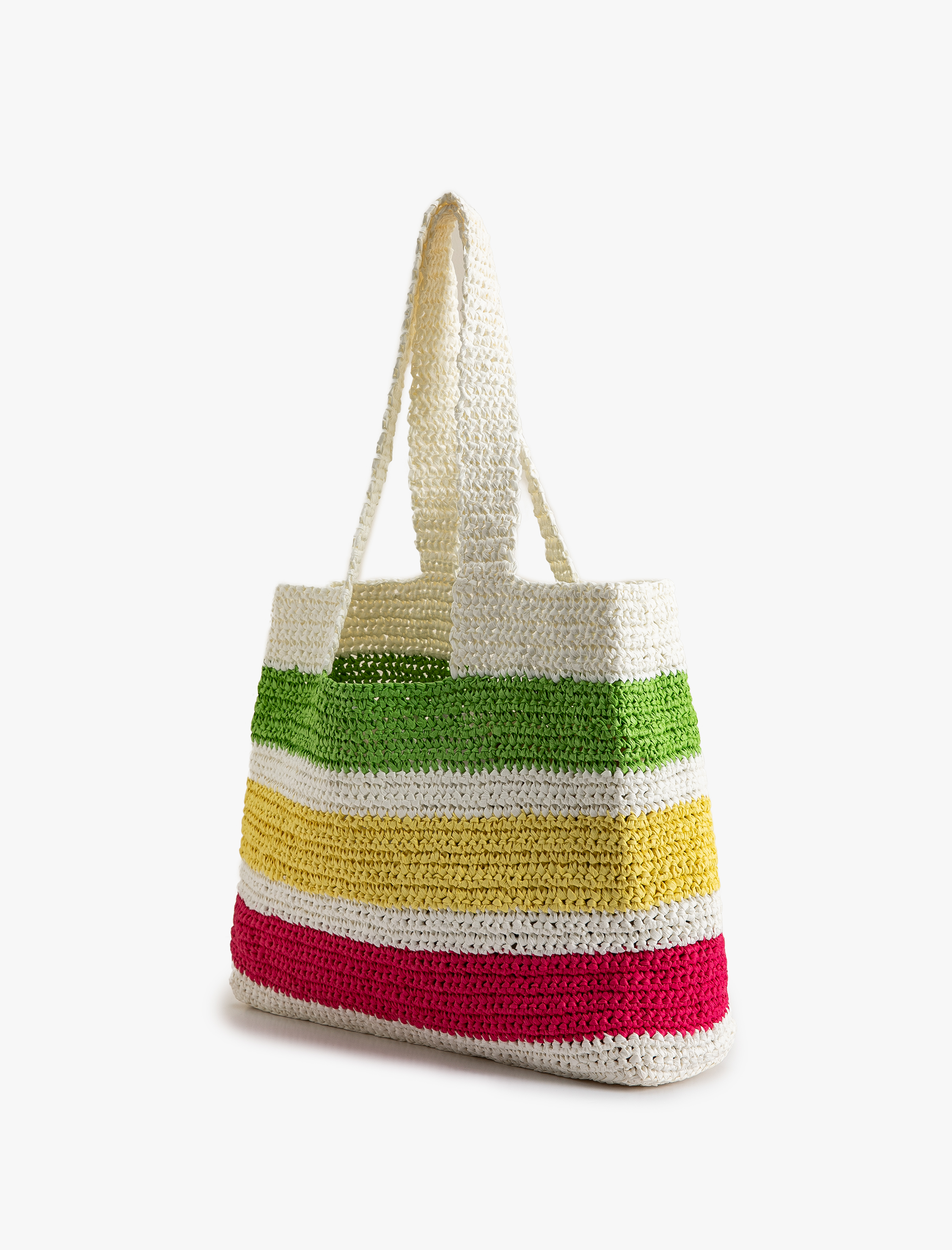  Kadın Koton X Sibil Çetinkaya - Şerit Detaylı Hasır Omuz Çantası