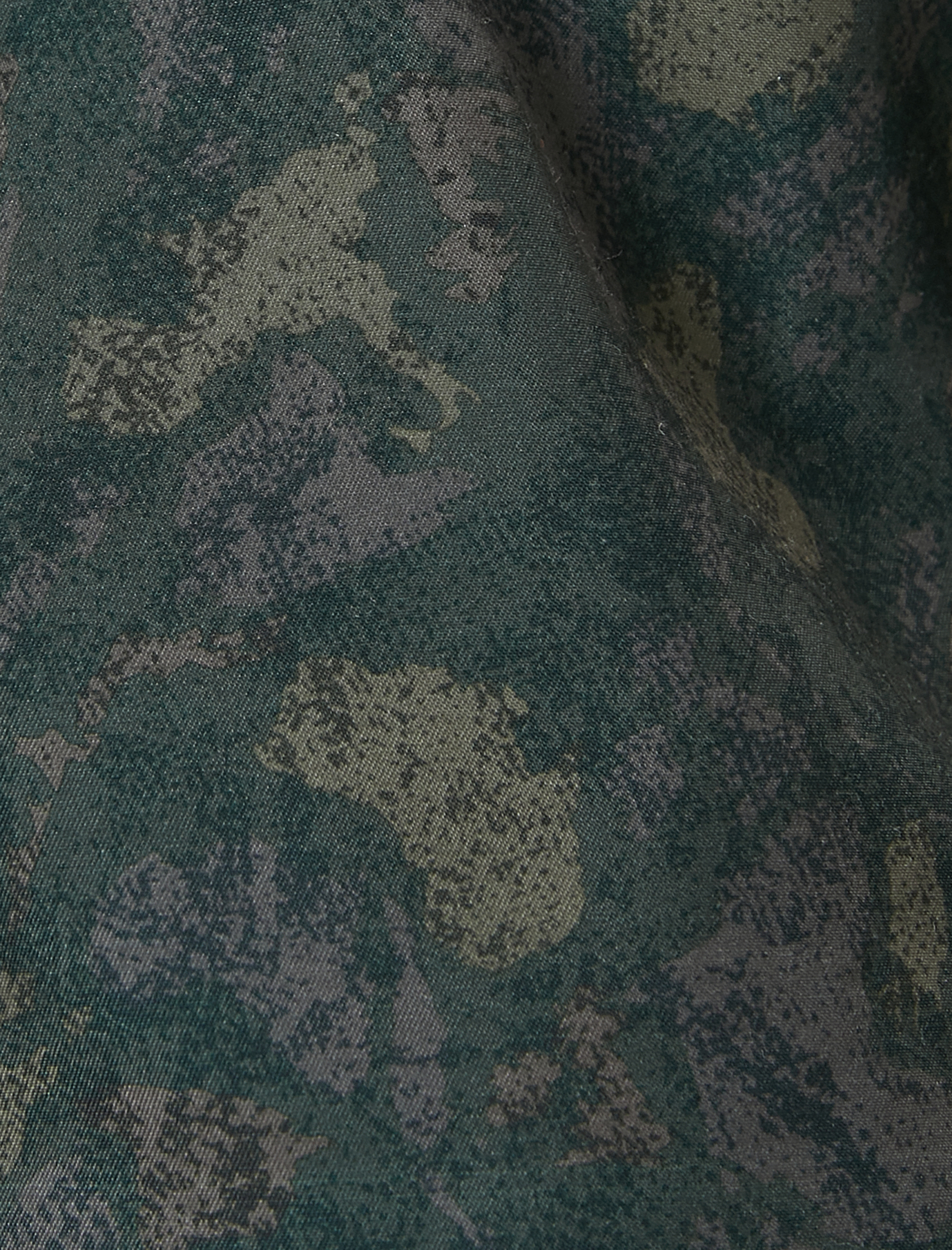   Deniz Şortu Kısa Oversize Soyut Baskılı Beli Bağcıklı