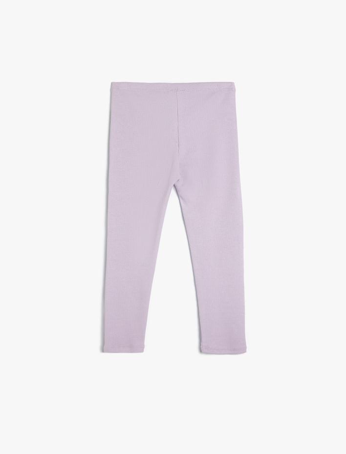 Kız Bebek Basic Tayt Ribanalı Cep Detaylı Pamuklu