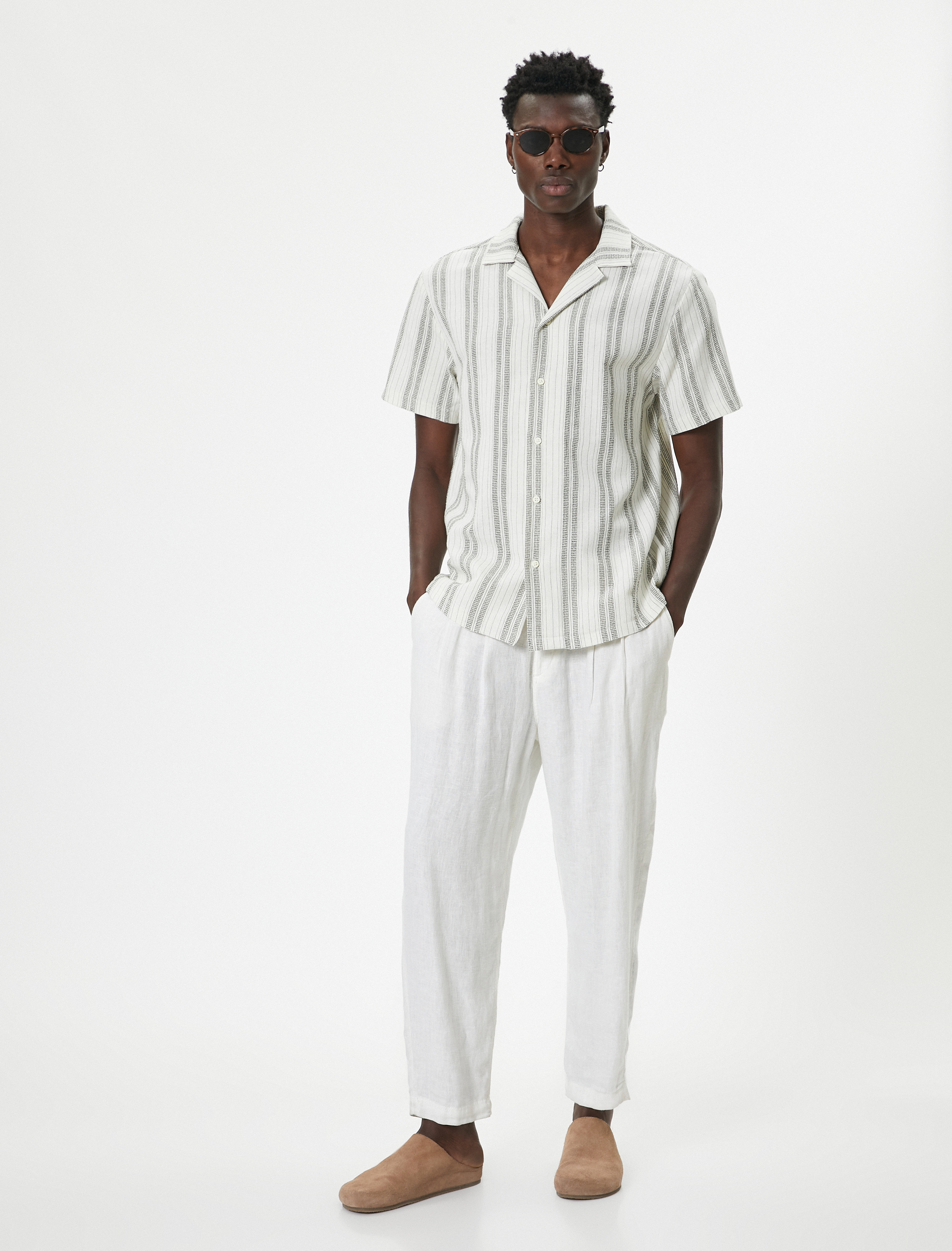   Pamuk Karışımlı Gömlek Regular Fit