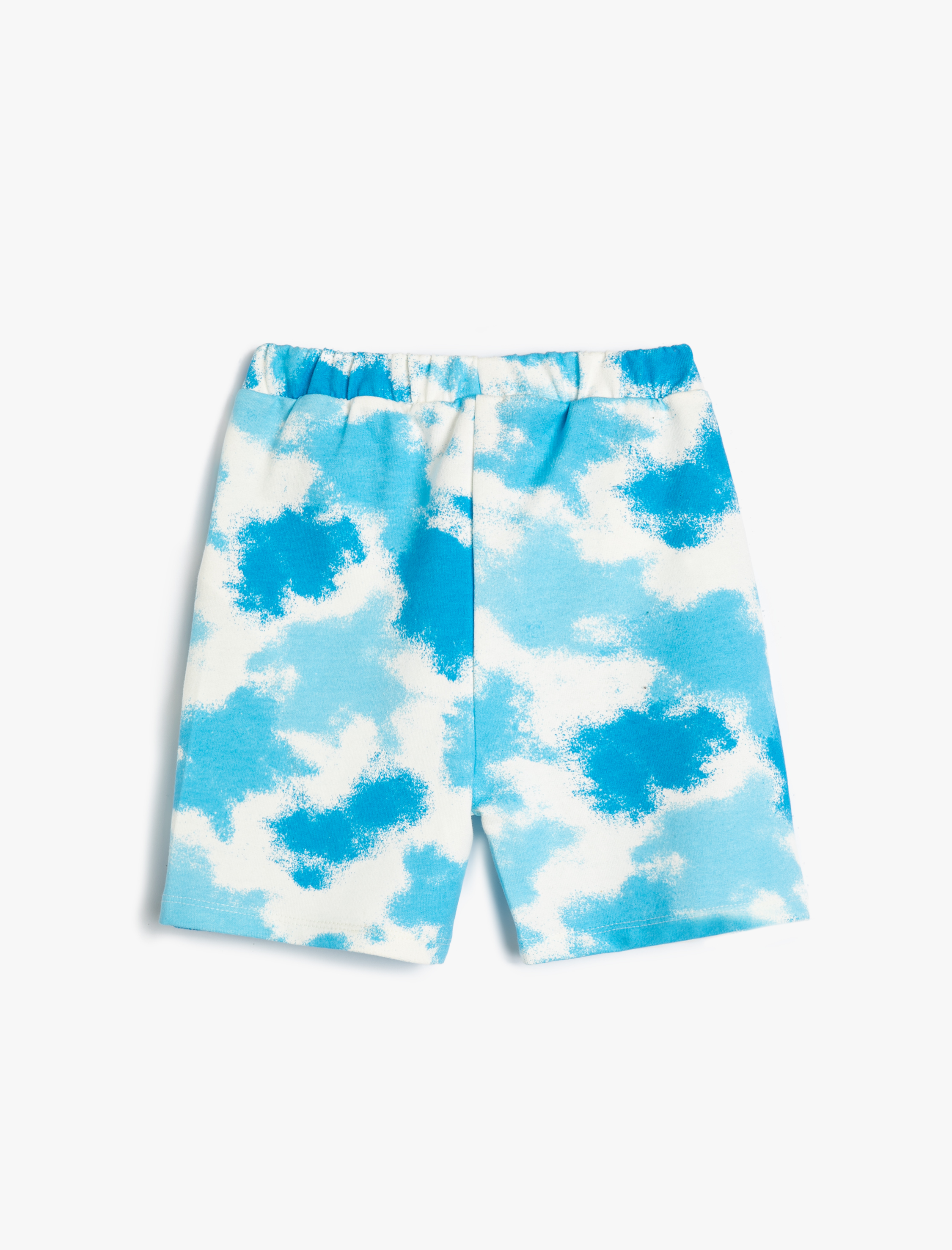  Erkek Bebek Şort Batik Desenli Beli Bağlamalı Cepli Pamuklu