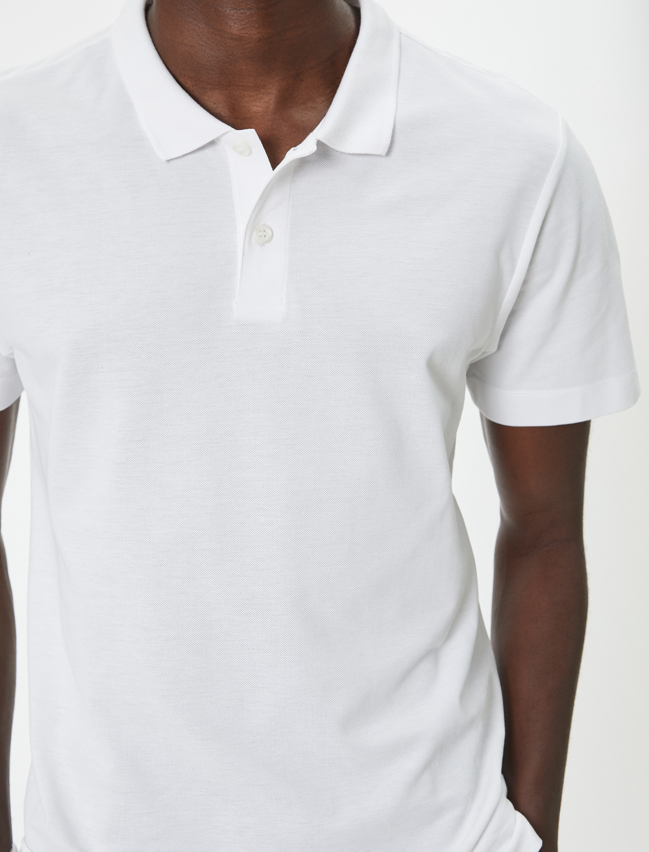 Slim Fit Tişört Polo Yaka Kısa Kollu Pamuklu
