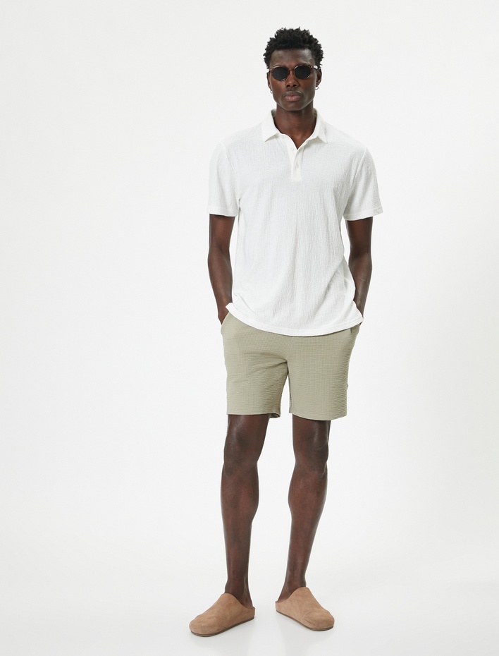  Bermuda Şort Cep Detaylı Pamuklu