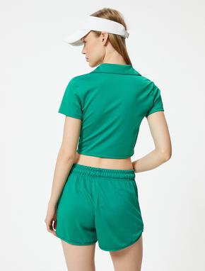 Spor Tişört Polo Yaka Slim Fit Kısa Kollu_3