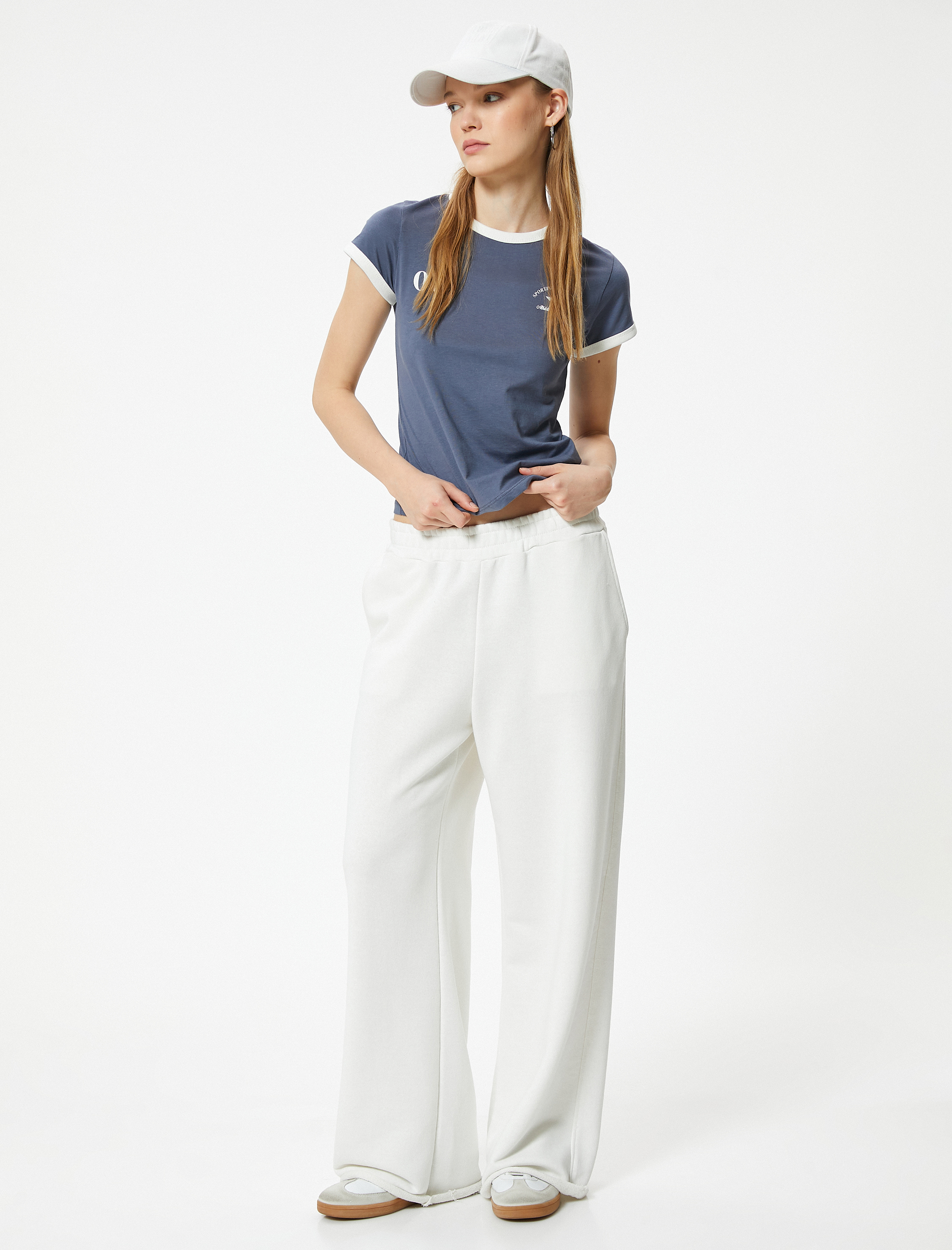   Arkası Baskılı Tişört Kısa Kollu Biyeli Bisiklet Yaka