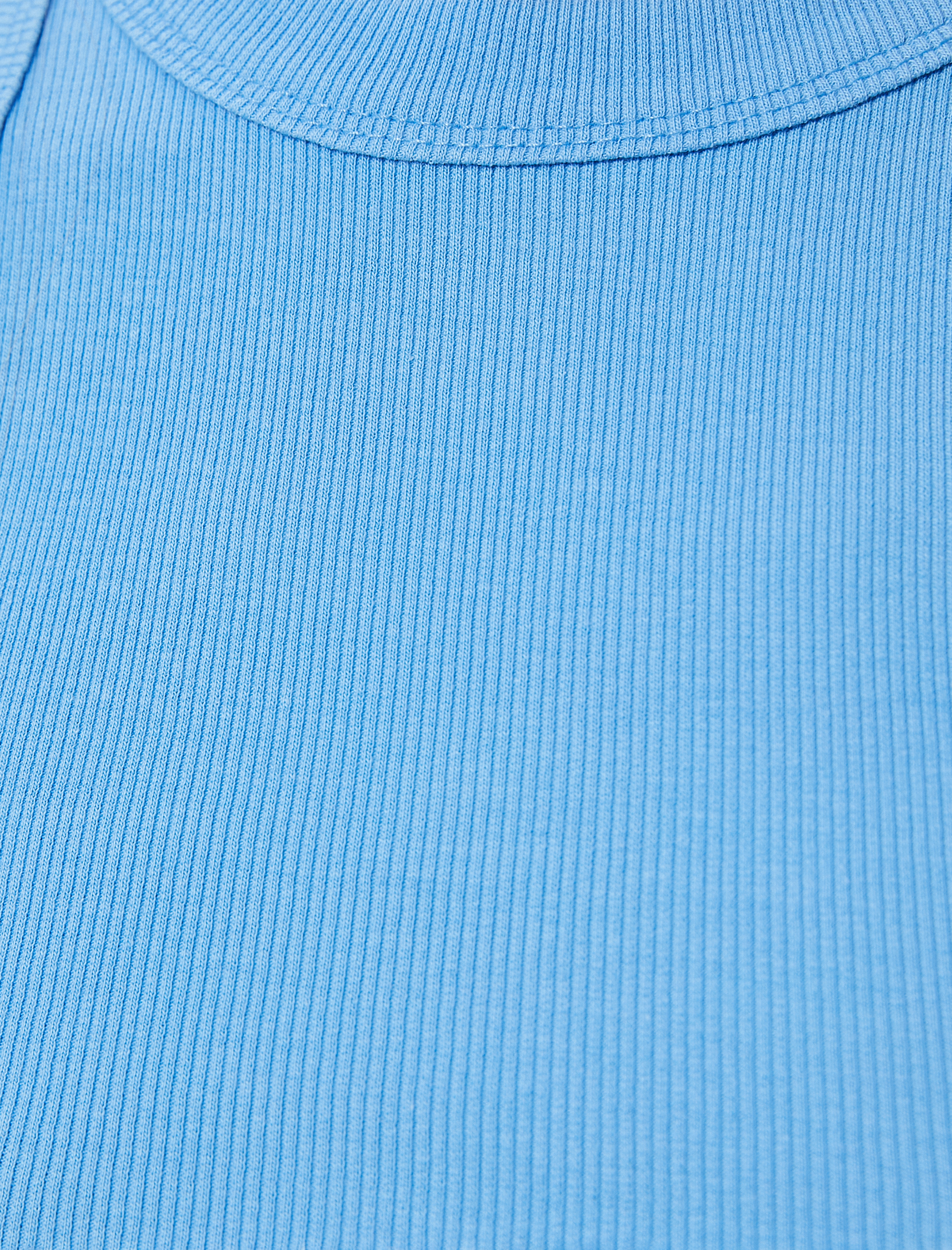   Crop Basic Halter Yaka Atlet Ribanalı Pamuklu Slim Fit