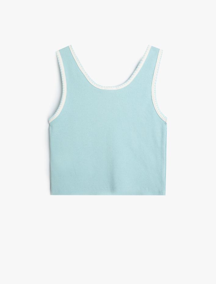 Kız Çocuk Atlet Yunus Baskı Detaylı Ribanalı Pamuklu