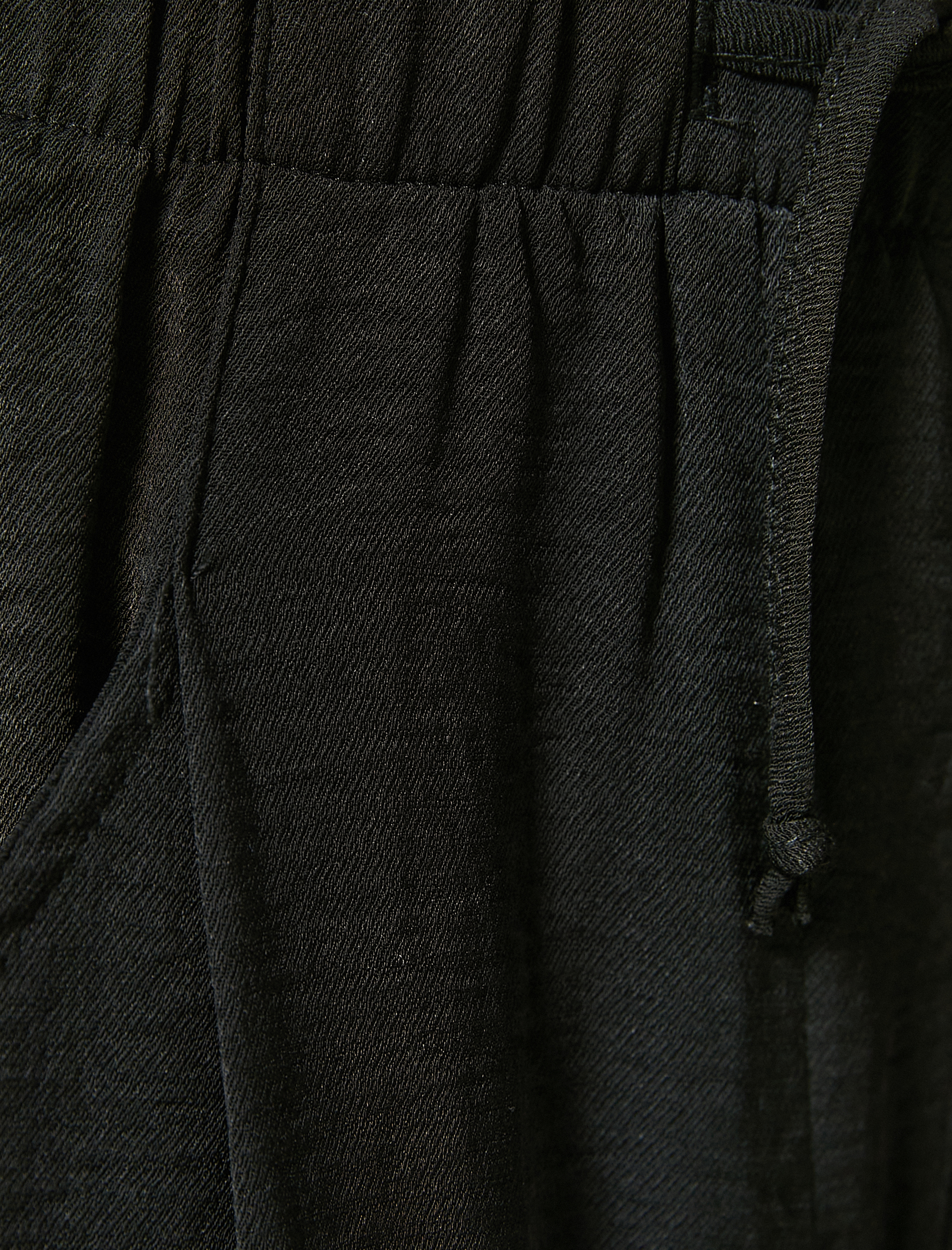   Bol Paça Pantolon Kargo Cepli Beli Bağcıklı