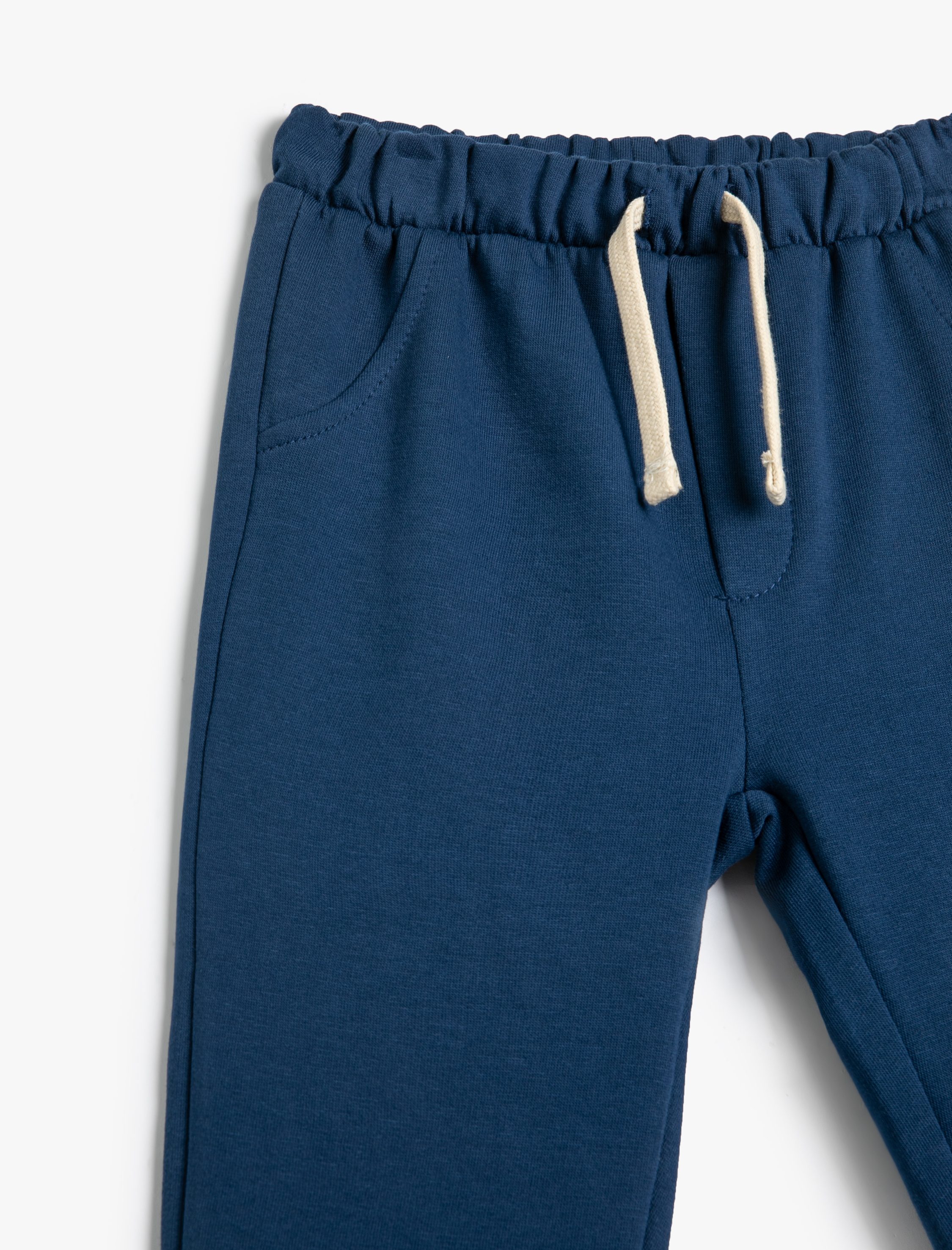  Erkek Bebek Beli Bağlamalı Pamuklu Şardonlu Eşofman Altı