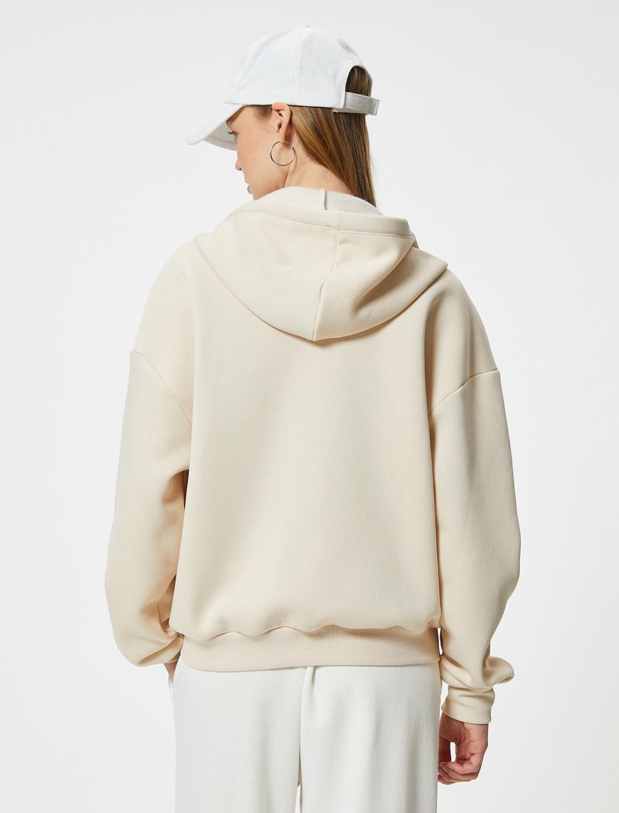   Kapüşonlu Oversize Kanguru Cepli Sweatshirt