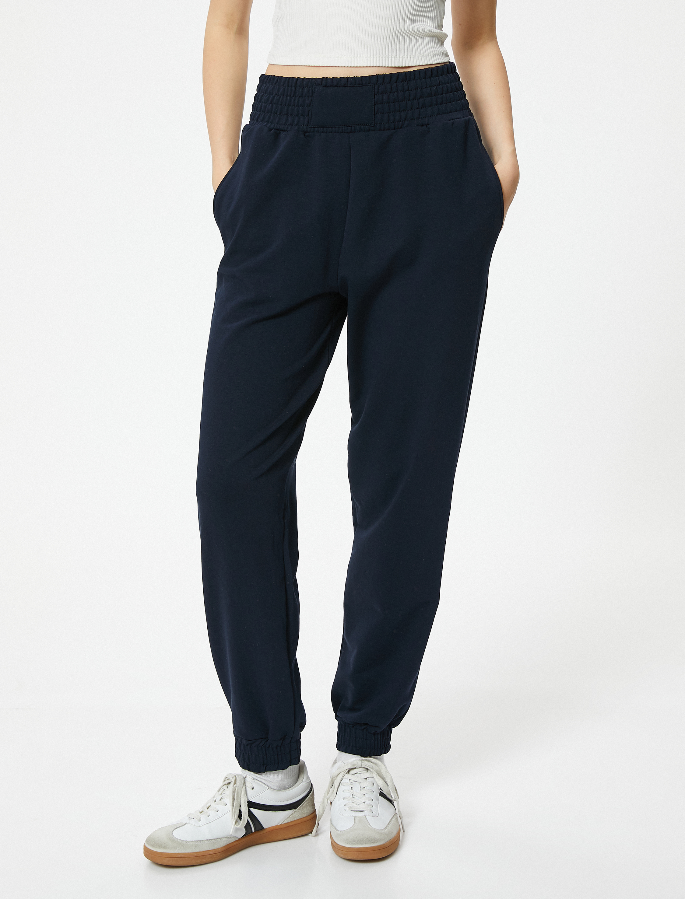   Jogger Eşofman Altı Yüksek Bel Cepli Rahat Kalıp