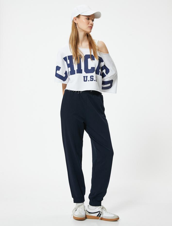  Jogger Eşofman Altı Yüksek Bel Cepli Rahat Kalıp