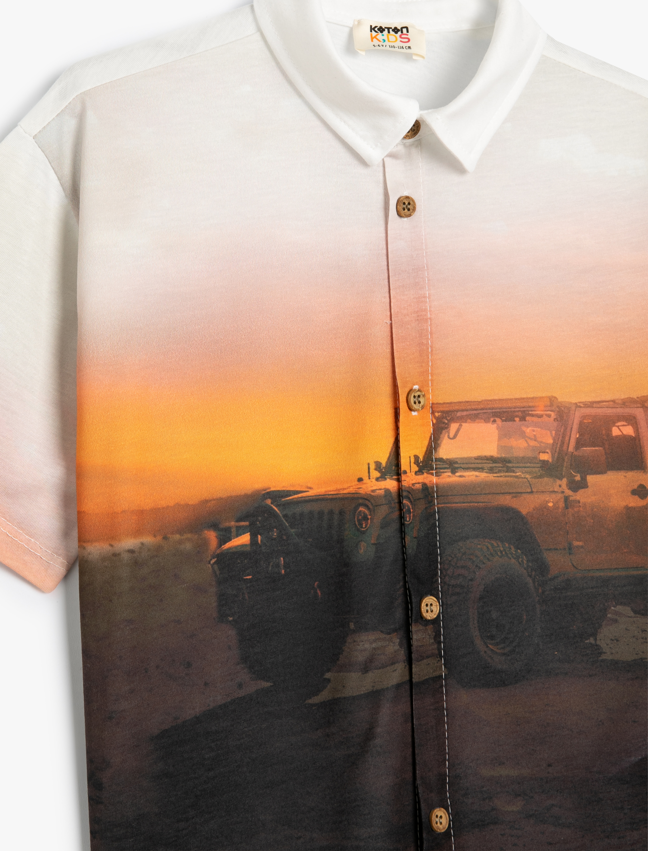 Erkek Çocuk Polo Yaka Tişört Kısa Kollu Baskı Detaylı Düğme Kapamalı