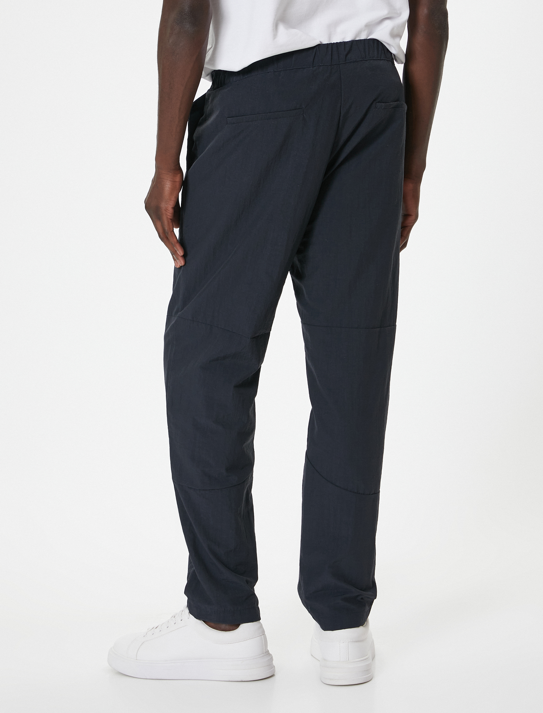   Beli Lastikli Pantolon Chino Dikiş Detaylı Cepli Etiket Baskılı