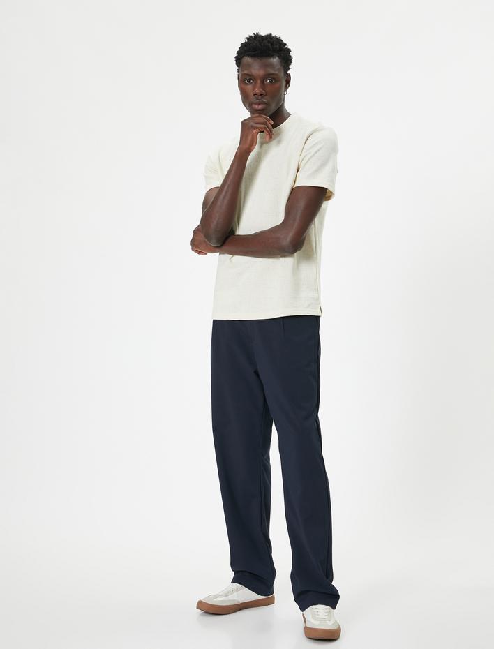  Basic Tişört Bisiklet Yaka Kısa Kollu