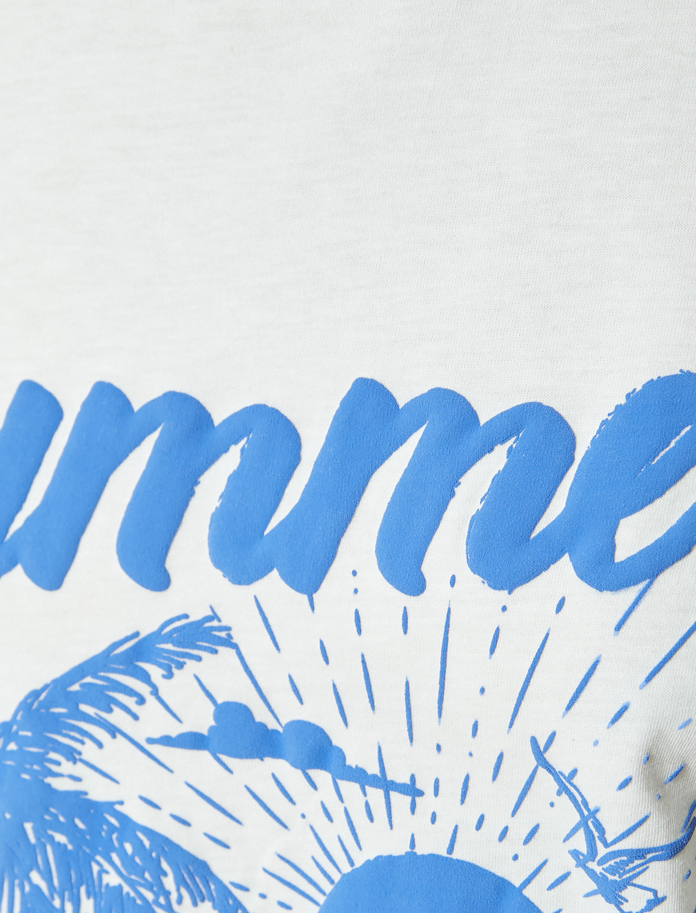   Oversize Tişört Slogan Baskılı Bisiklet Yaka Kısa Kollu Pamuklu