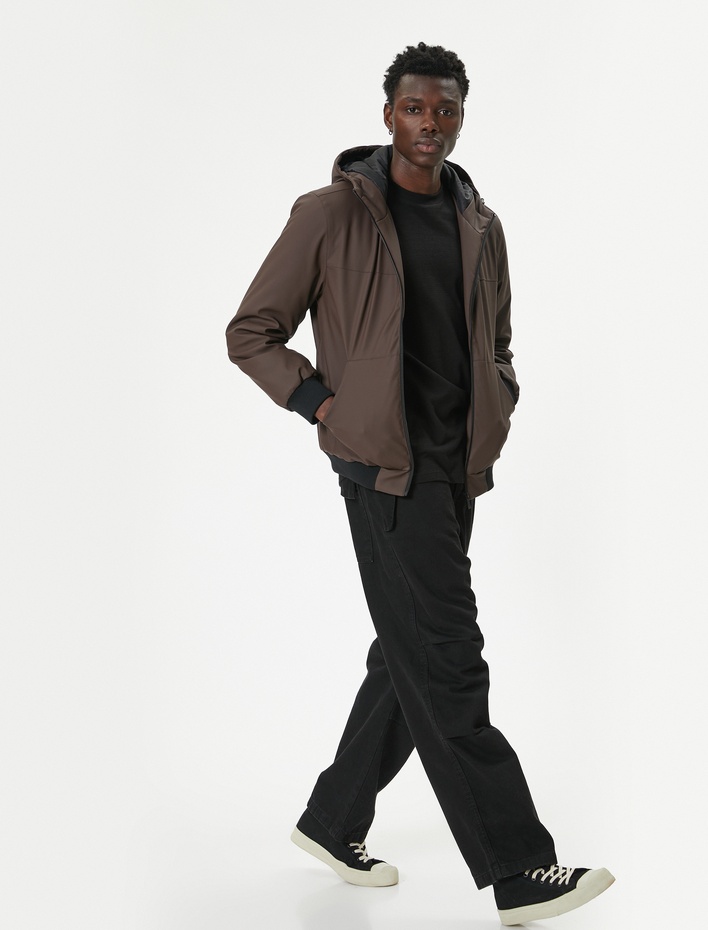  Mevsimlik Ceket Slim Fit Fermuarlı