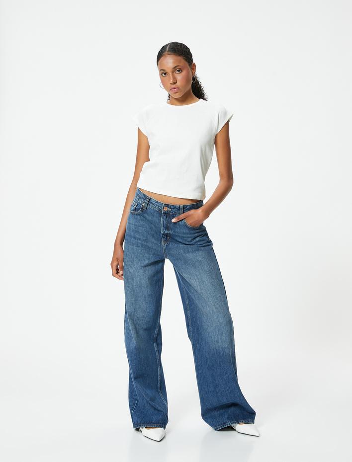  Basic Tişört Kısa Kollu Bisiklet Yaka Slim Fit