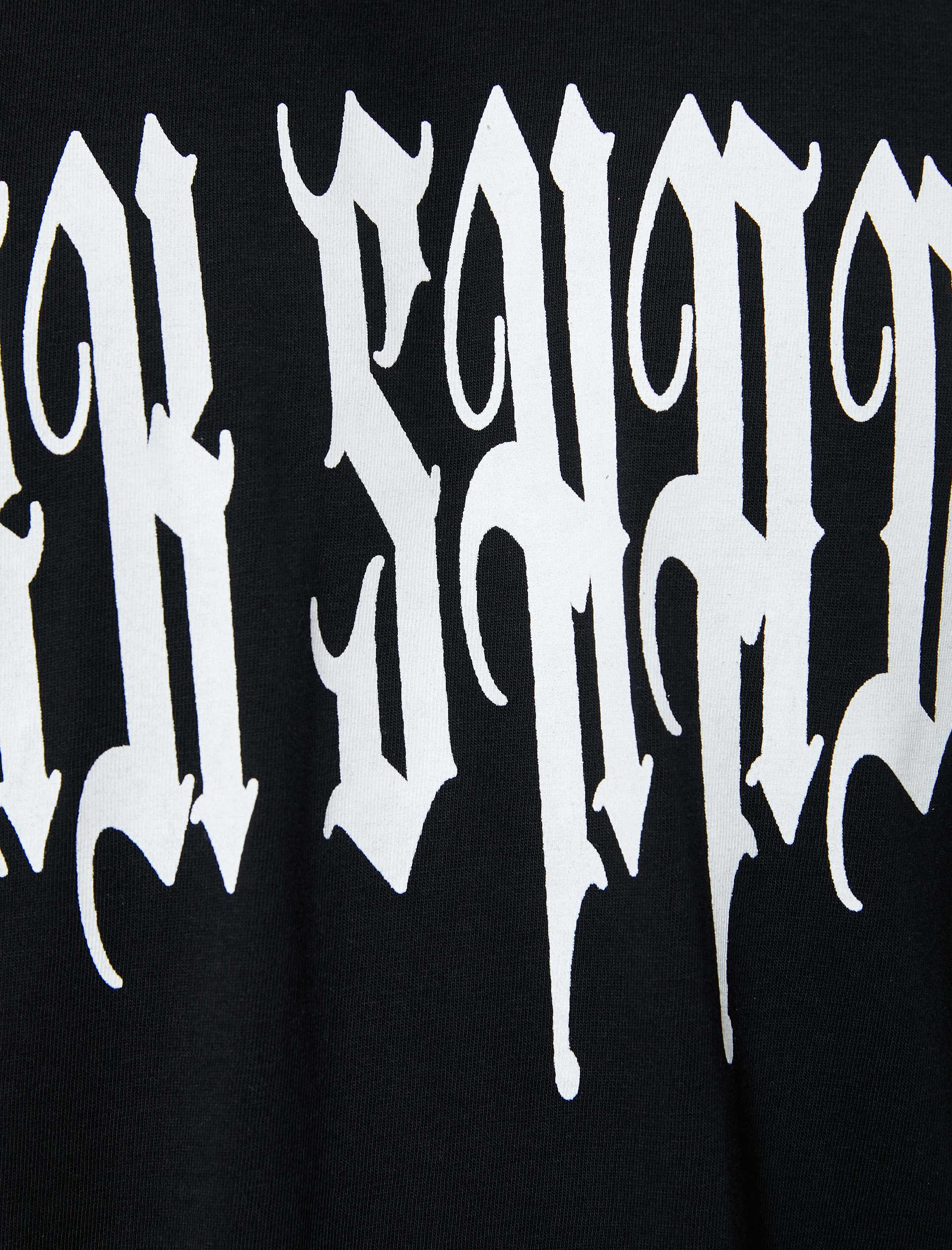   Kısa Kollu Bisiklet Yaka Pamuklu Slogan Baskılı Tişört