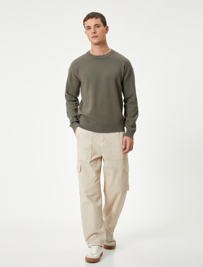  Basic Kazak Bisiklet Yaka Uzun Kollu