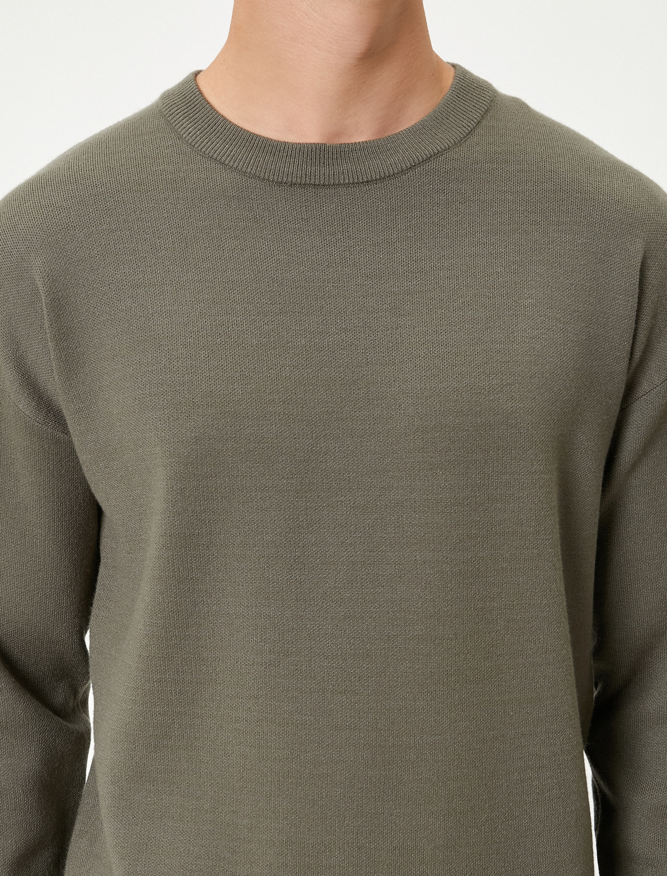   Basic Kazak Bisiklet Yaka Uzun Kollu