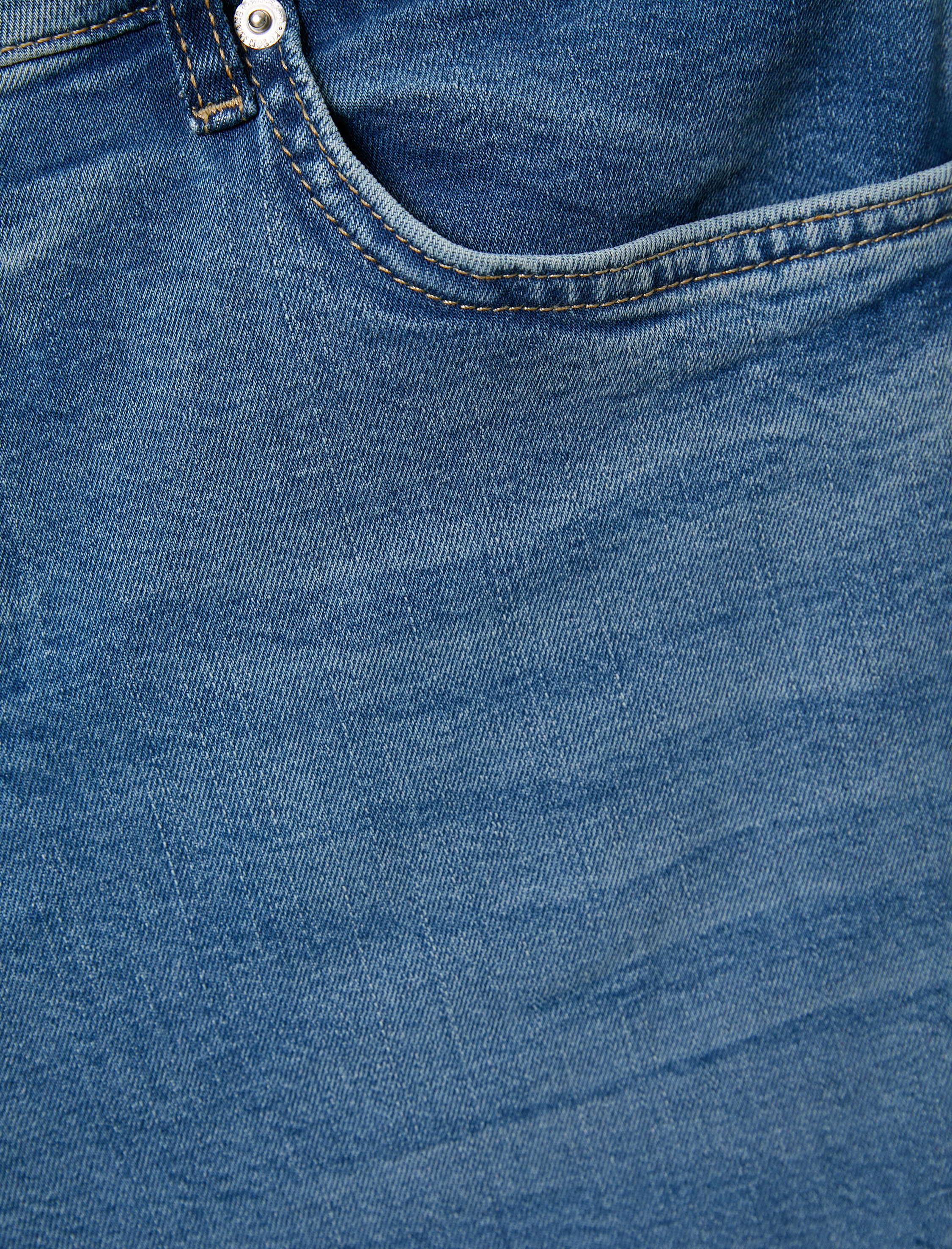   Düğmeli Standart Bel Pamuklu Slim Fit Kot Pantolon - Brad Jean