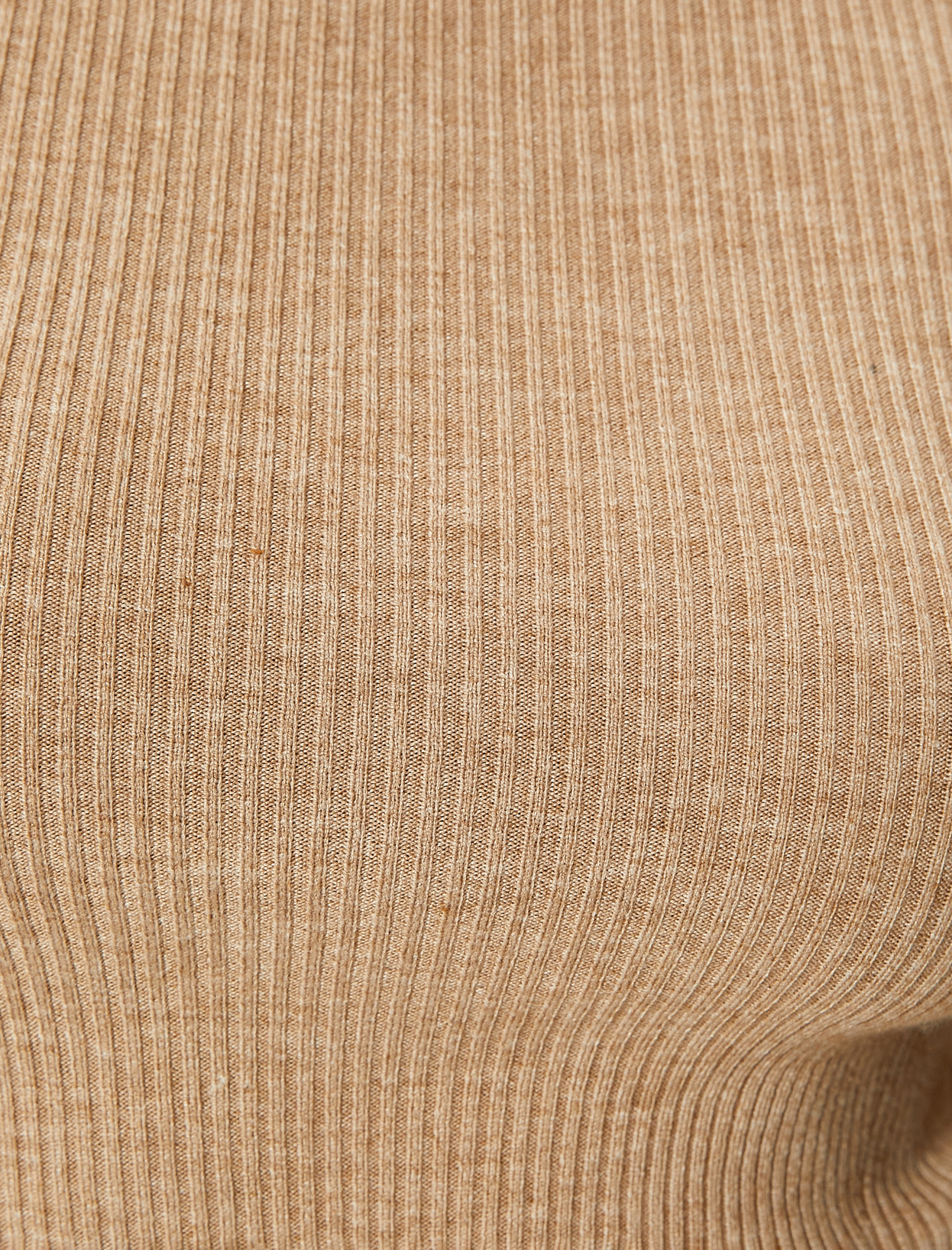   Dik Yaka Basic Fitilli Uzun Kollu Triko Kazak