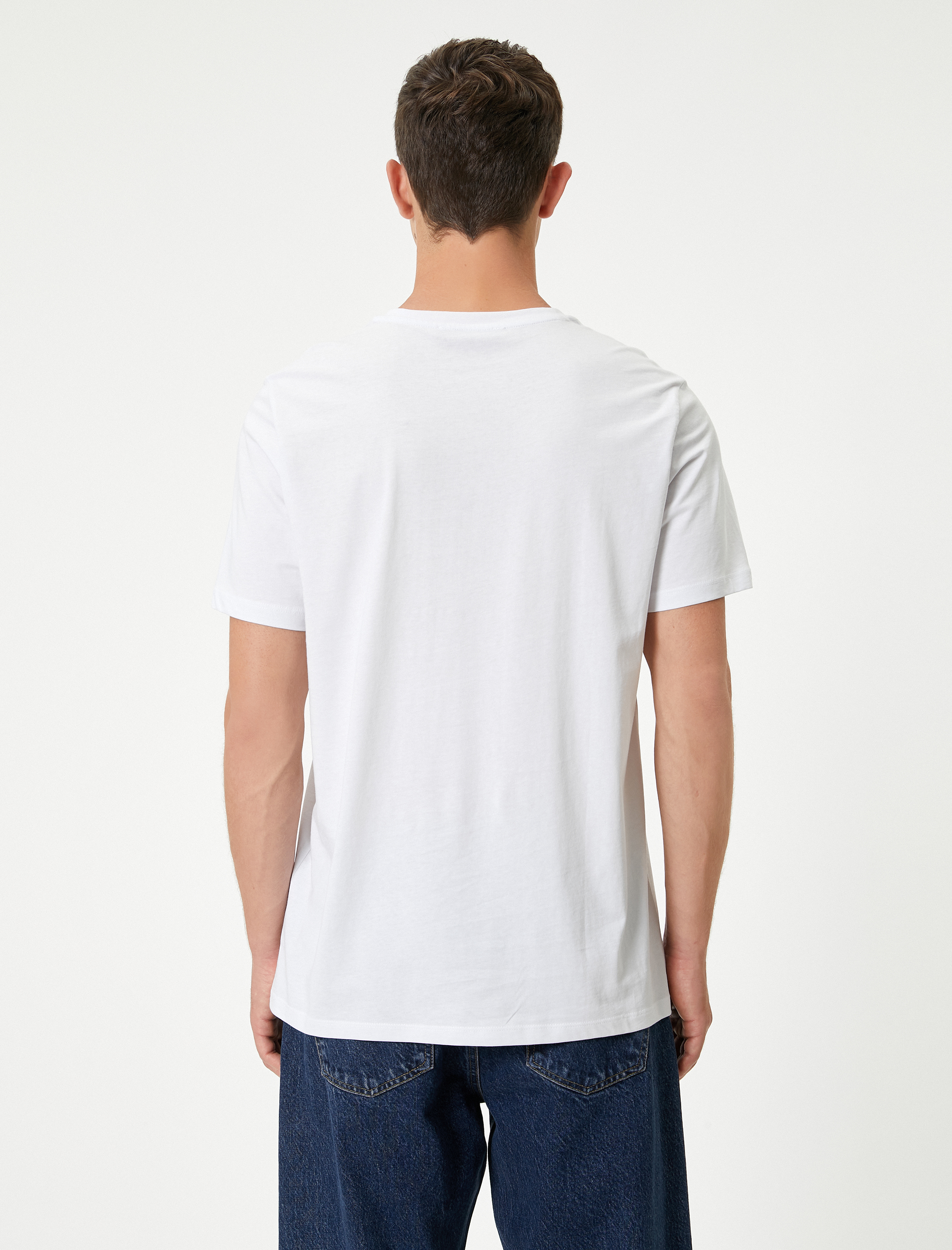   Basic Tişört Kısa Kollu Bisiklet Yaka Regular Fit Pamuklu