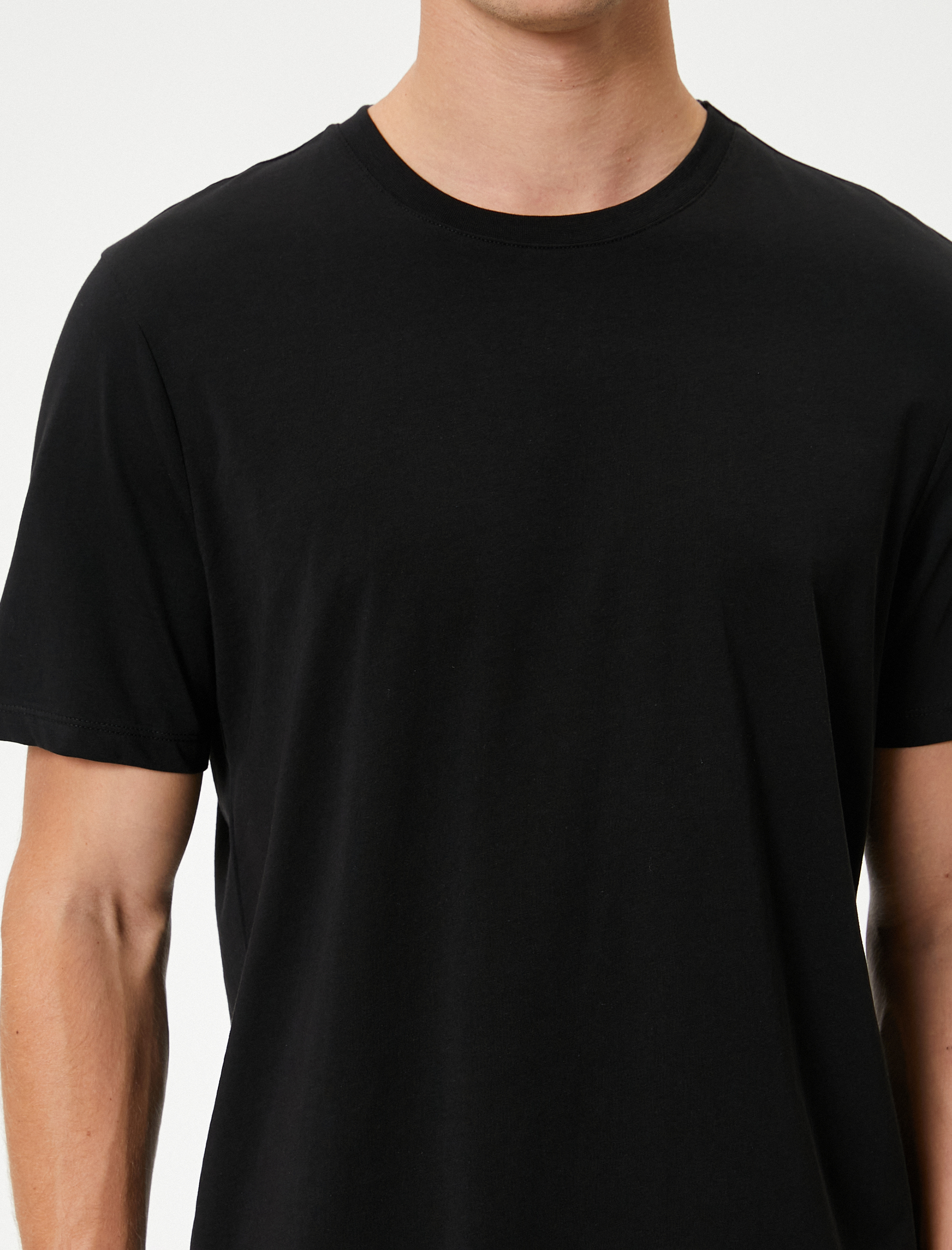   Basic Tişört Kısa Kollu Bisiklet Yaka Regular Fit Pamuklu