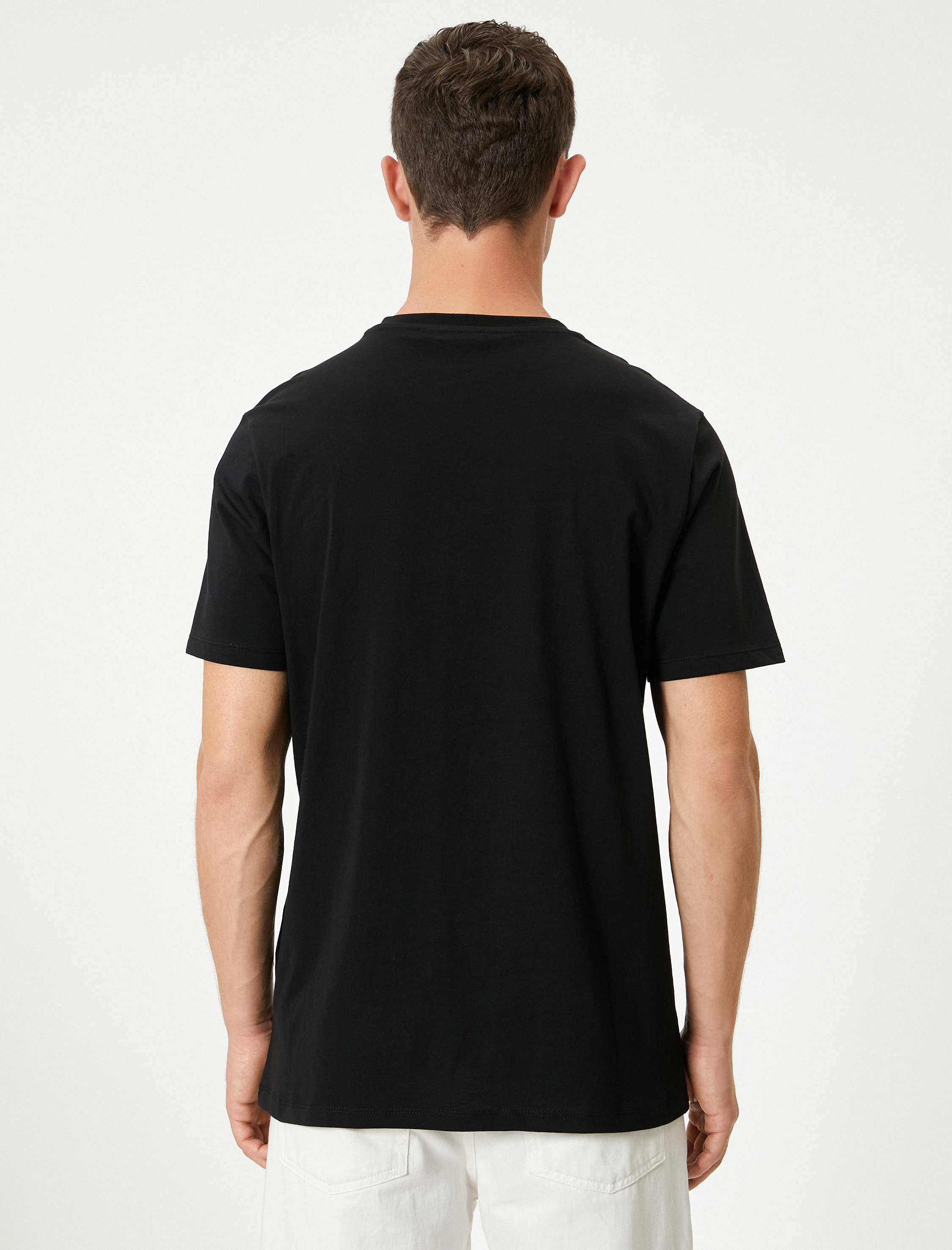   Basic Tişört Kısa Kollu Bisiklet Yaka Regular Fit Pamuklu