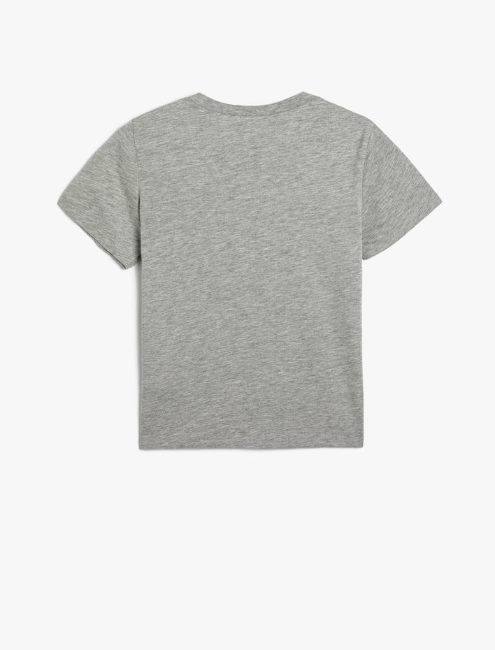 Erkek Çocuk Dinozorlu Tişört Kısa Kollu Bisiklet Yaka