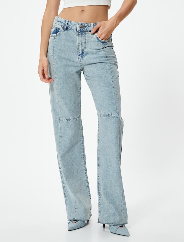 Yüksek Bel Düz Uzun Paça Kot Pantolon - Nora Longer Straight Jeans_2