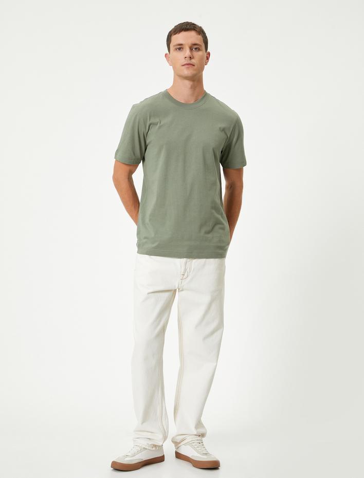  Basic Tişört Regular Fit Kısa Kollu Bisiklet Yaka Pamuklu