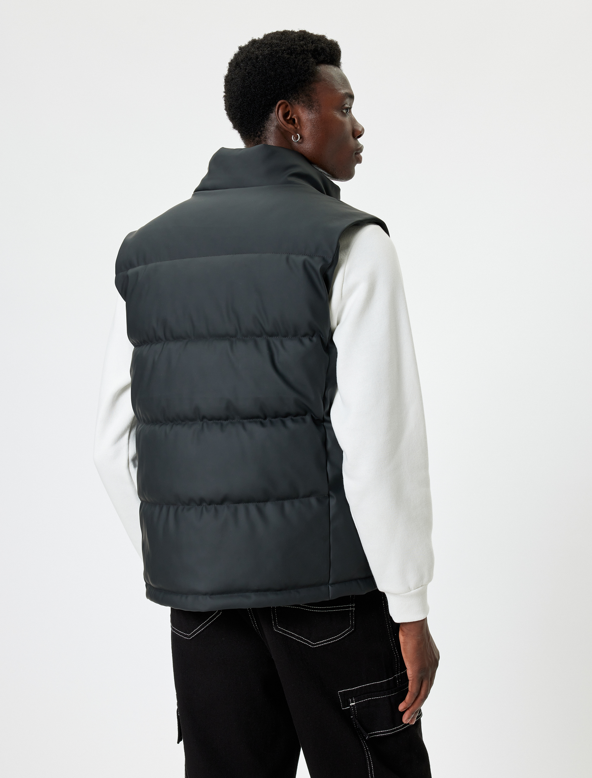   Şişme Yelek Slim Fit Dik Yaka