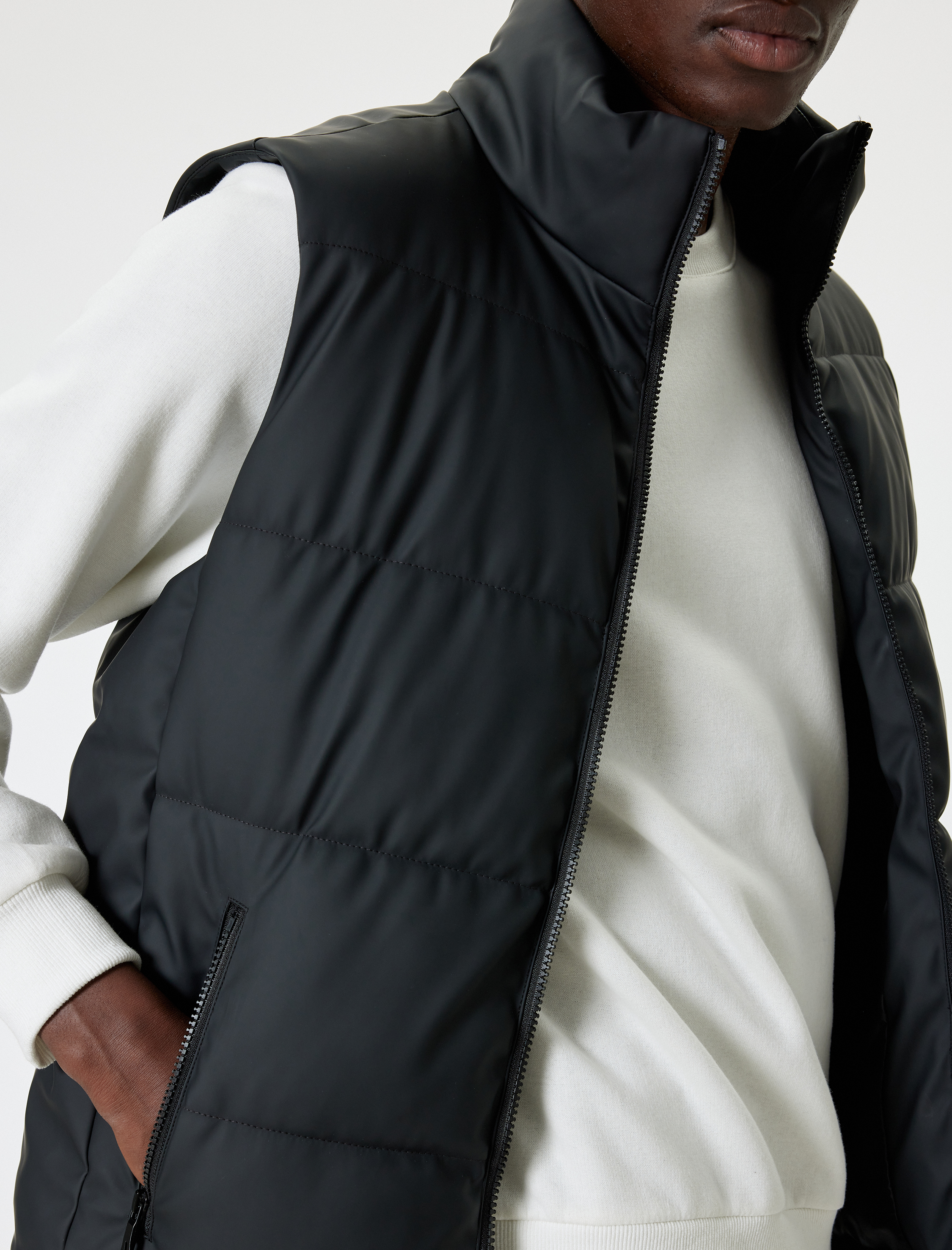   Şişme Yelek Slim Fit Dik Yaka