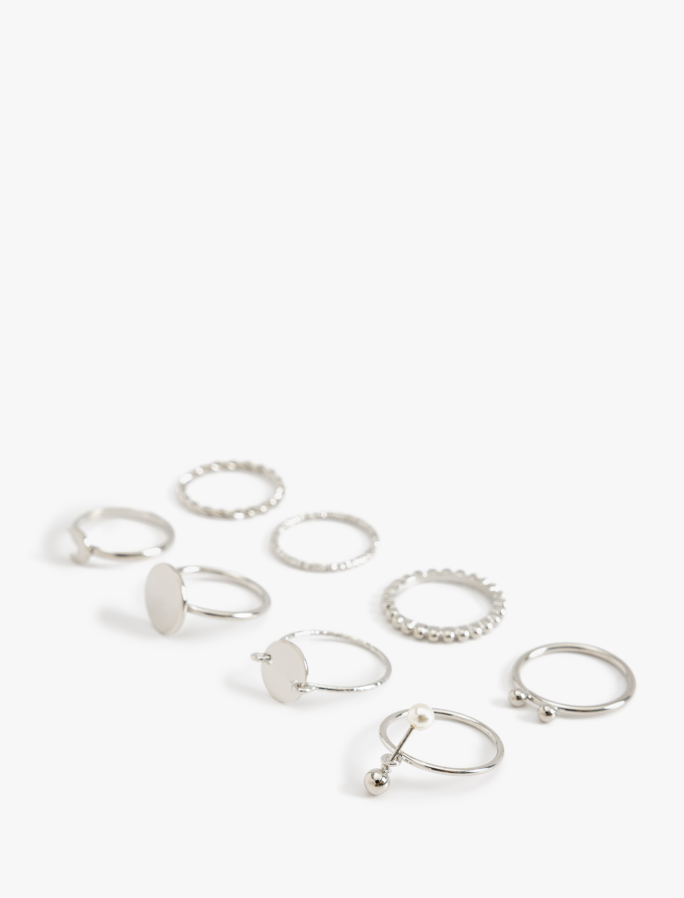  Kadın Yüzük Seti 8'li Çelik