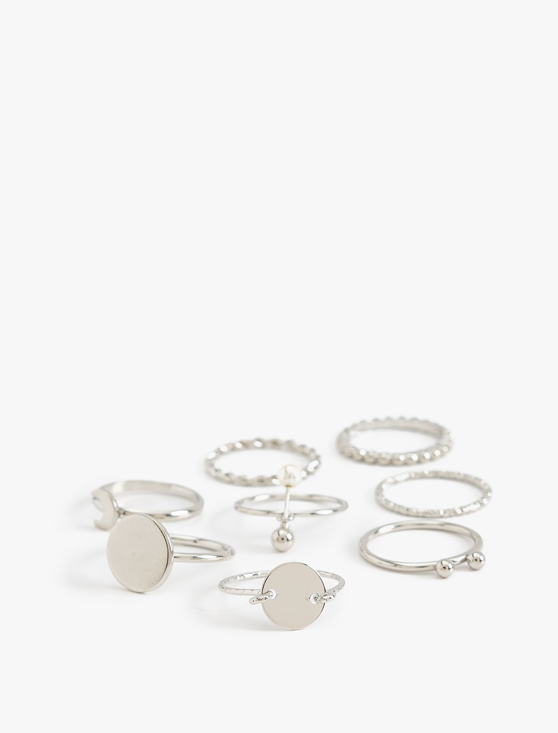  Kadın Yüzük Seti 8'li Çelik