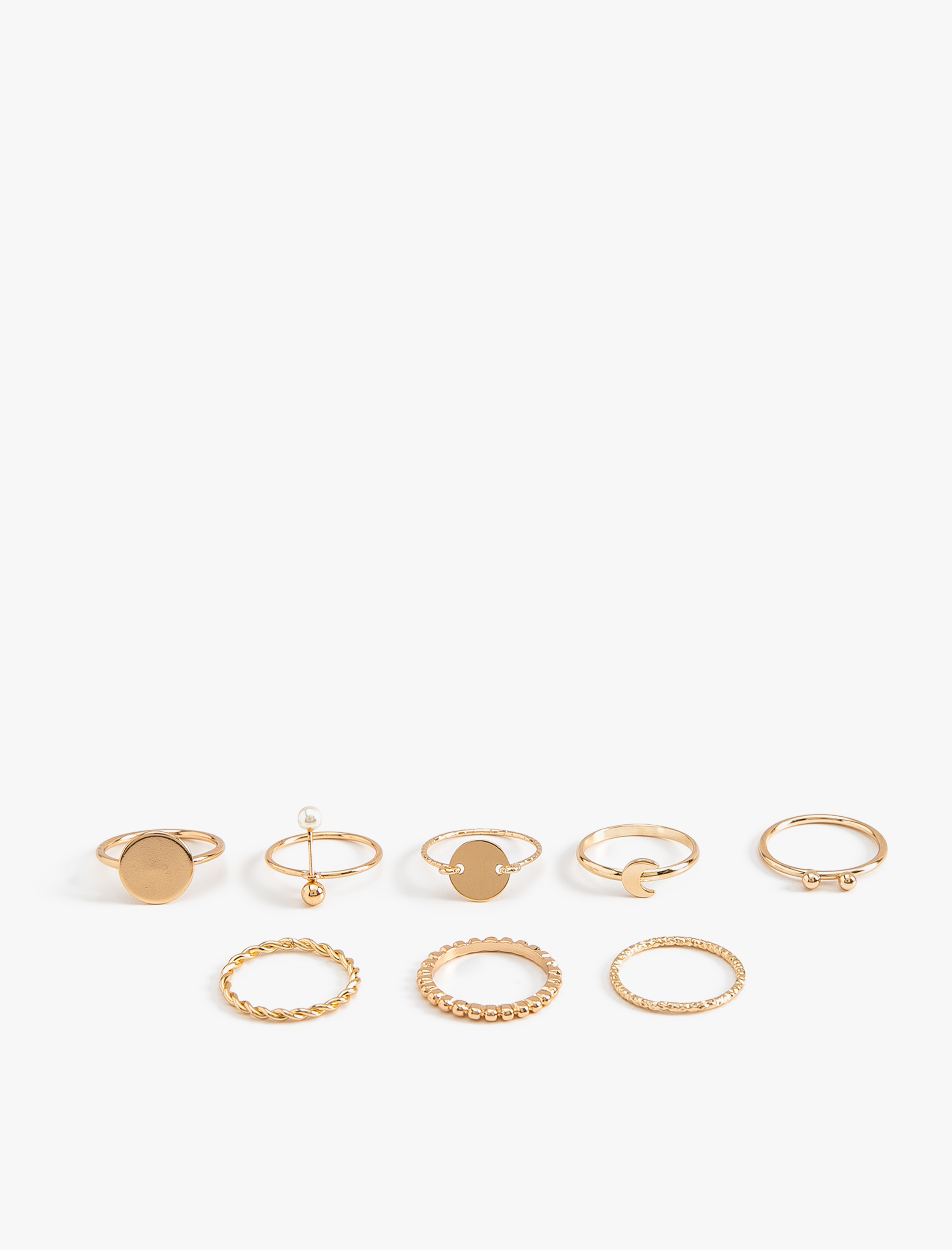  Kadın Yüzük Seti 8'li Çelik