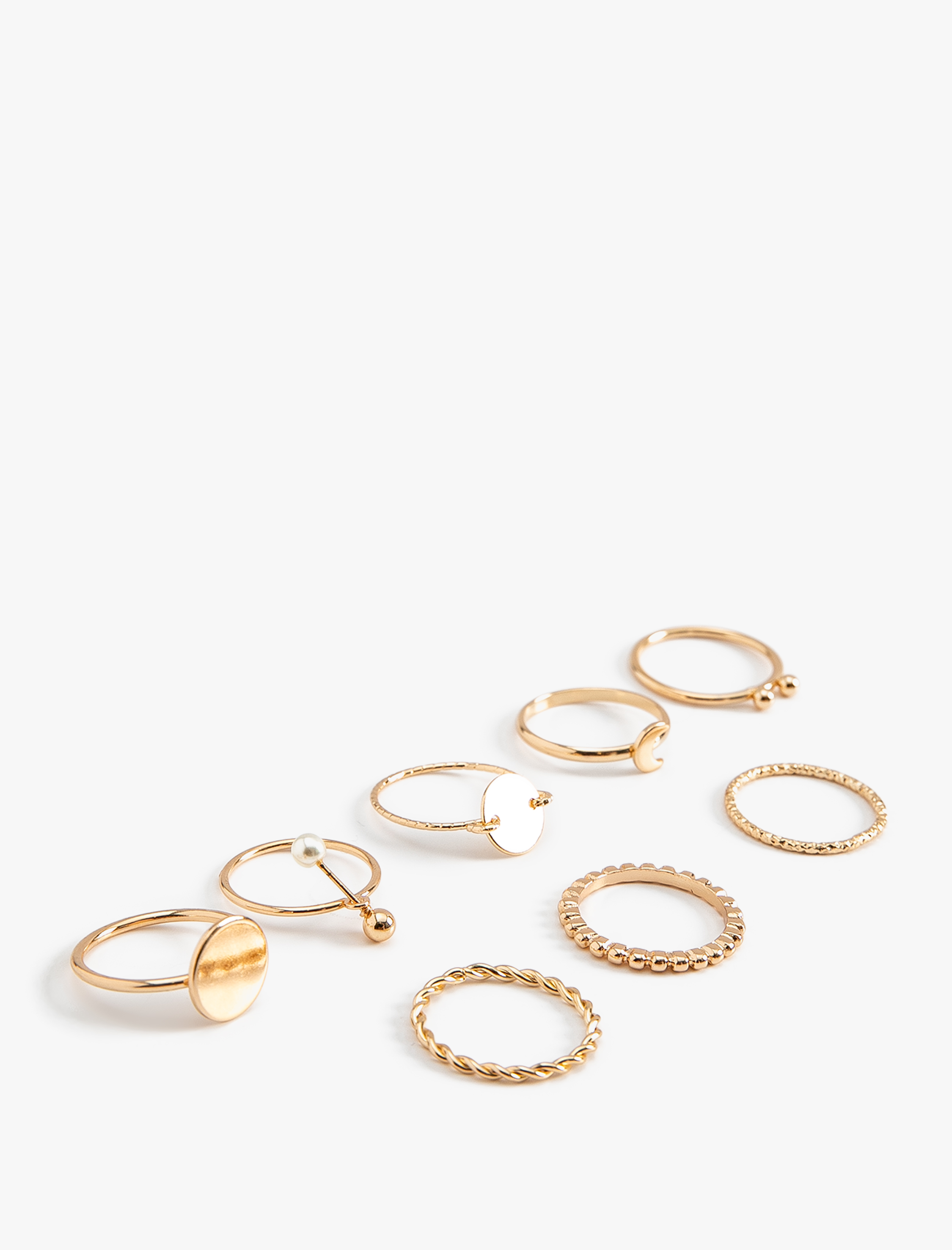  Kadın Yüzük Seti 8'li Çelik