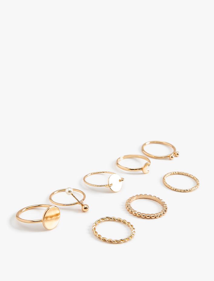 Kadın Yüzük Seti 8'li Çelik