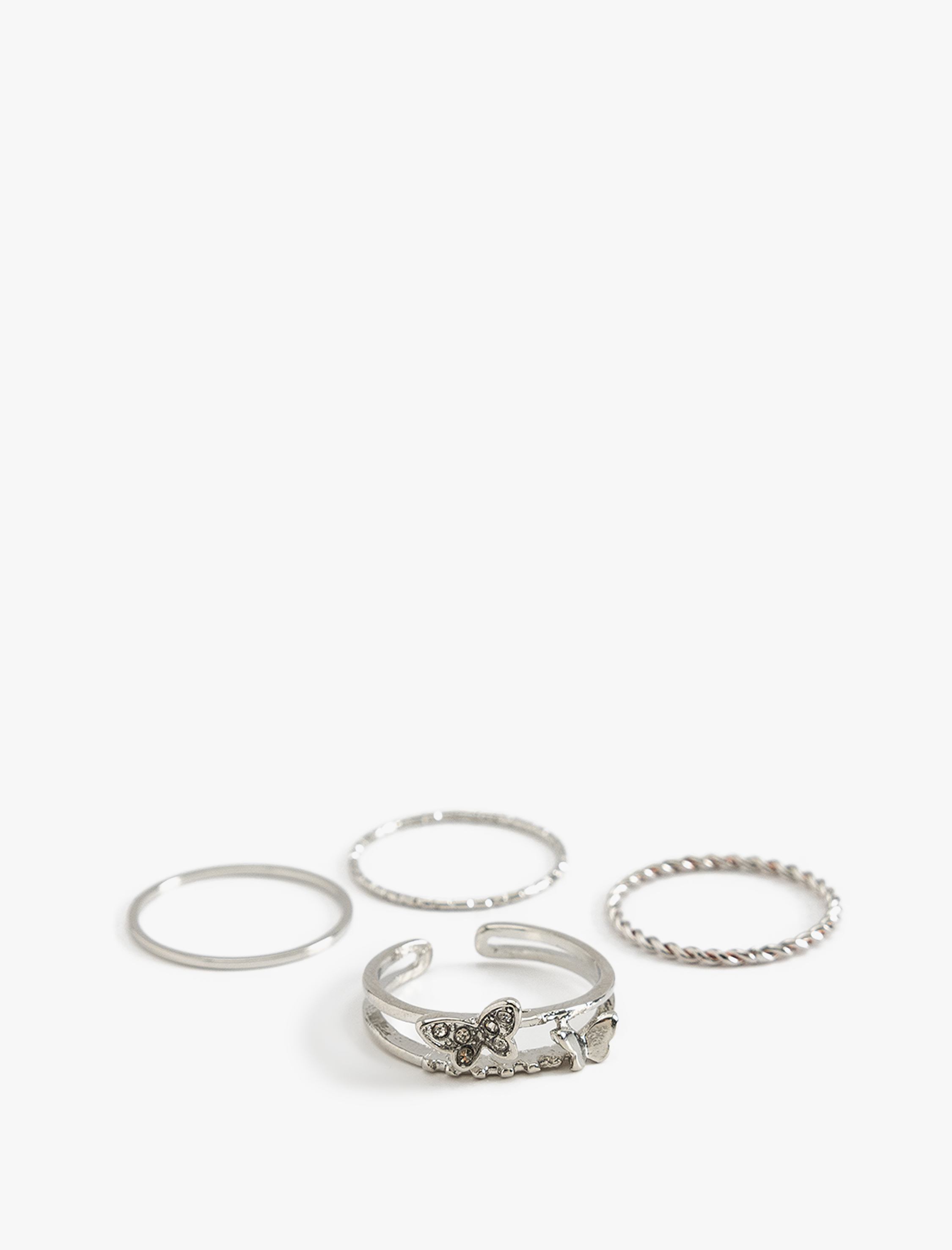  Kadın Yüzük Seti 4'lü Çelik Karışımlı