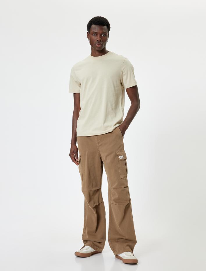  Basic Tişört Regular Fit Kısa Kollu Bisiklet Yaka Pamuklu