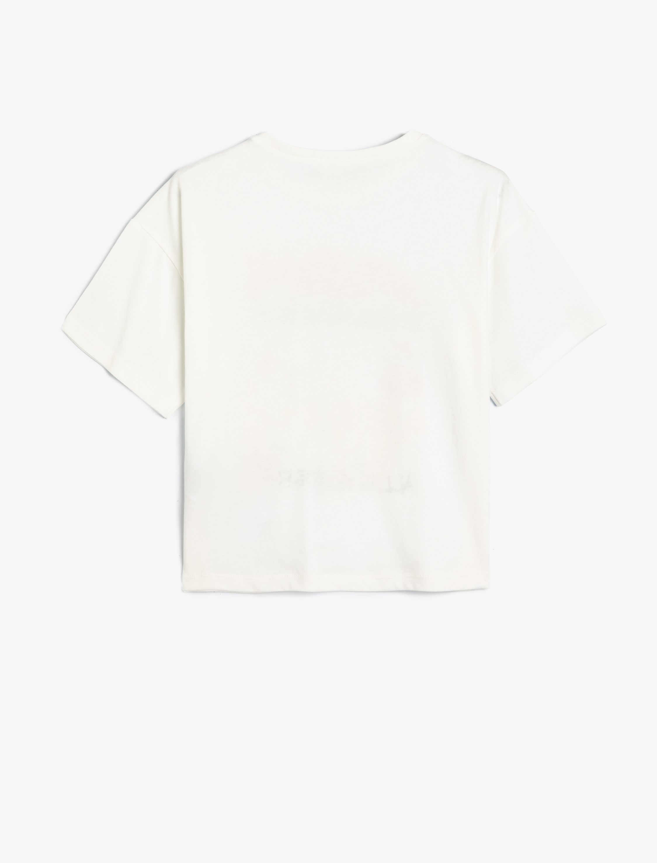  Kız Çocuk Tişört Kısa Kollu Bisiklet Yaka Grafiti Baskılı Pamuklu