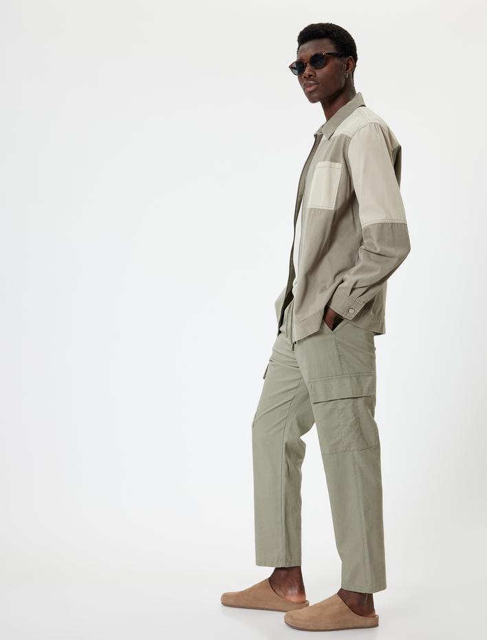  Keten Kargo Pantolon Beli Bağcıklı