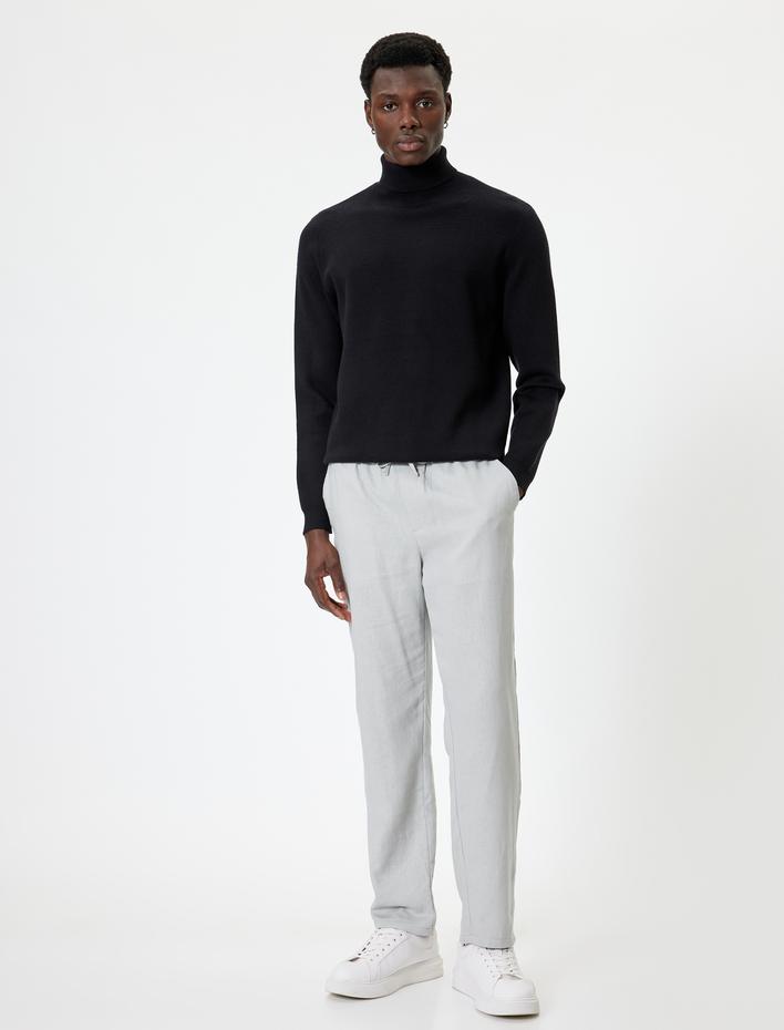  Boğazlı Kazak Triko Basic Uzun Kollu